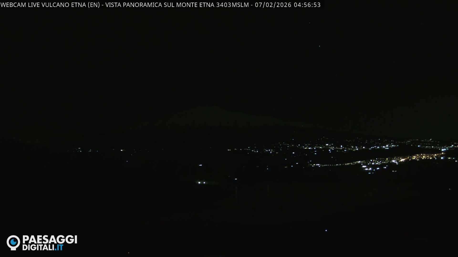 Etna Volcano , Monte Etna  & Agira City View Live Cam - Enna, Scily, Italy