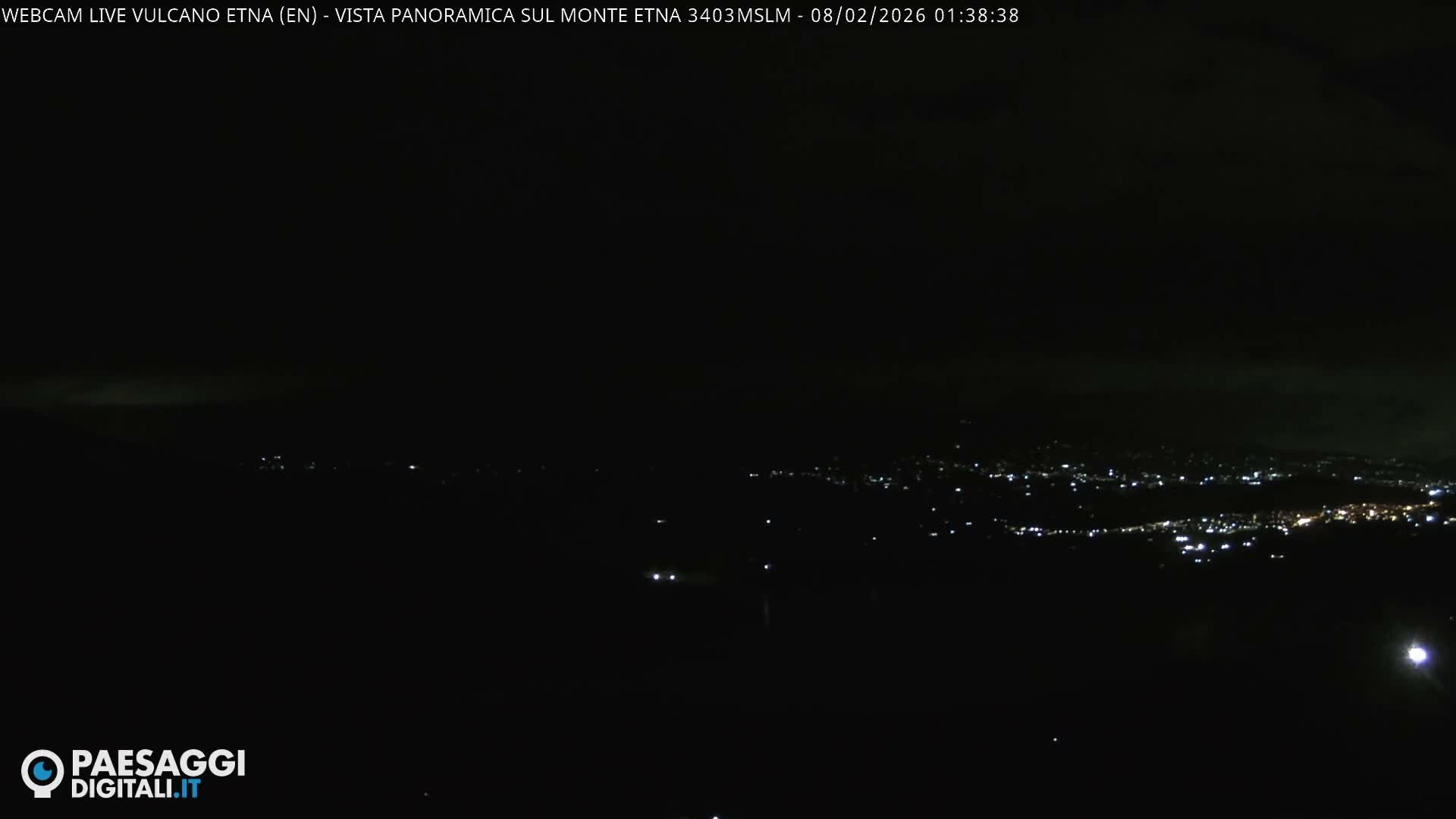 Etna Volcano , Monte Etna  & Agira City View Live Cam - Enna, Scily, Italy