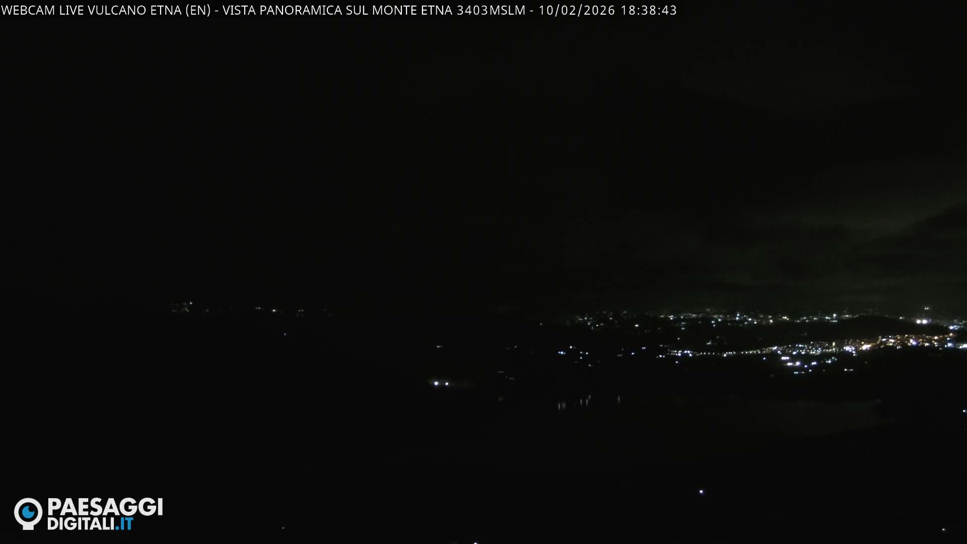 Etna Volcano , Monte Etna  & Agira City View Live Cam - Enna, Scily, Italy
