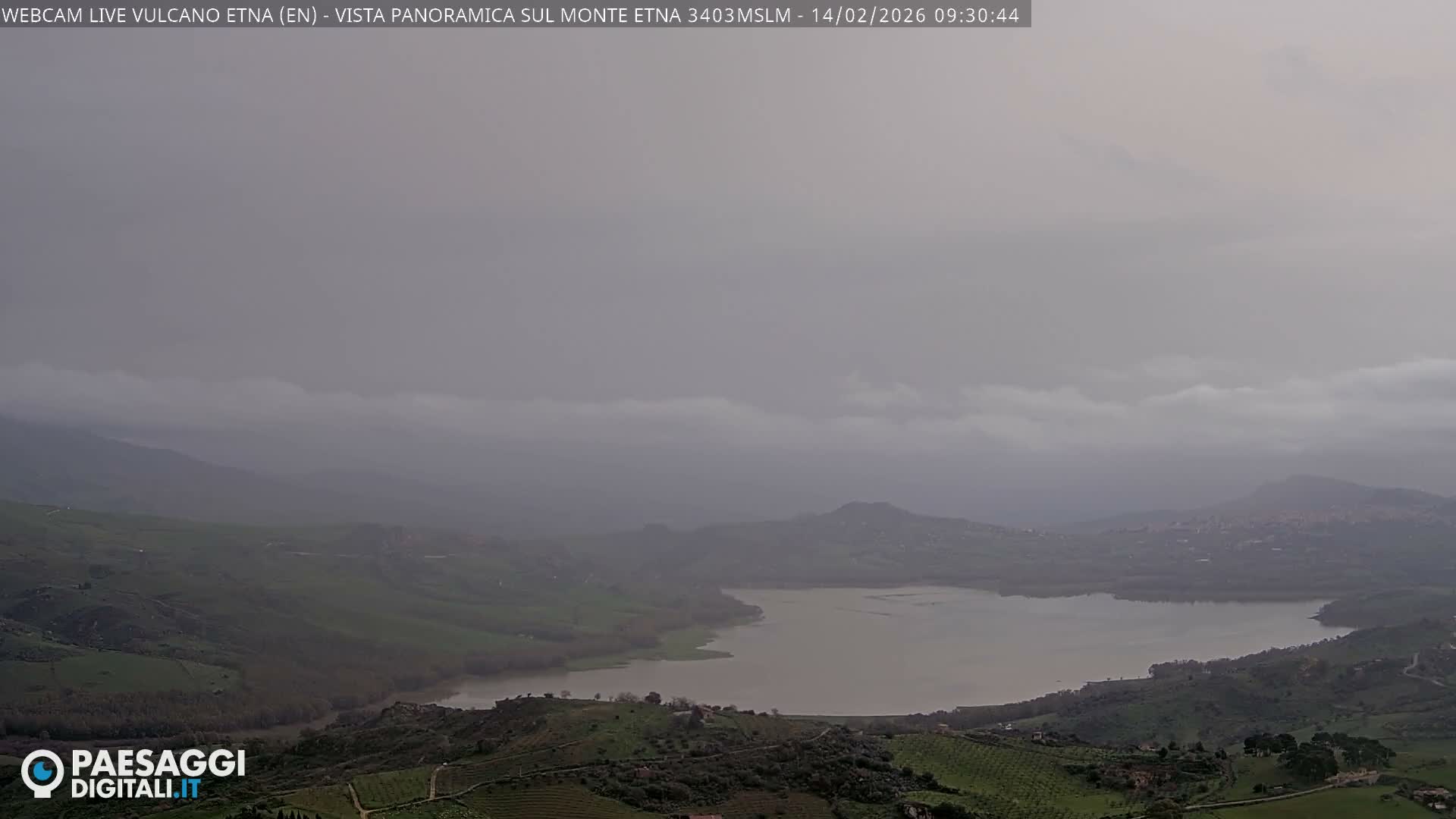 Etna Volcano , Monte Etna  & Agira City View Live Cam - Enna, Scily, Italy