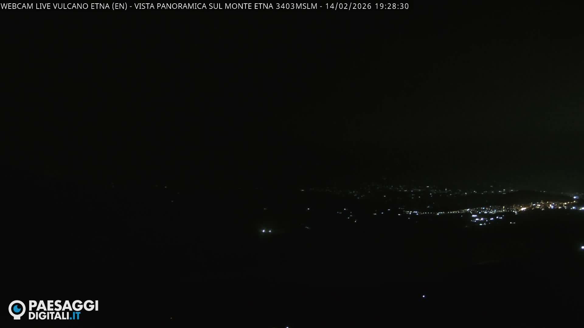 Etna Volcano , Monte Etna  & Agira City View Live Cam - Enna, Scily, Italy