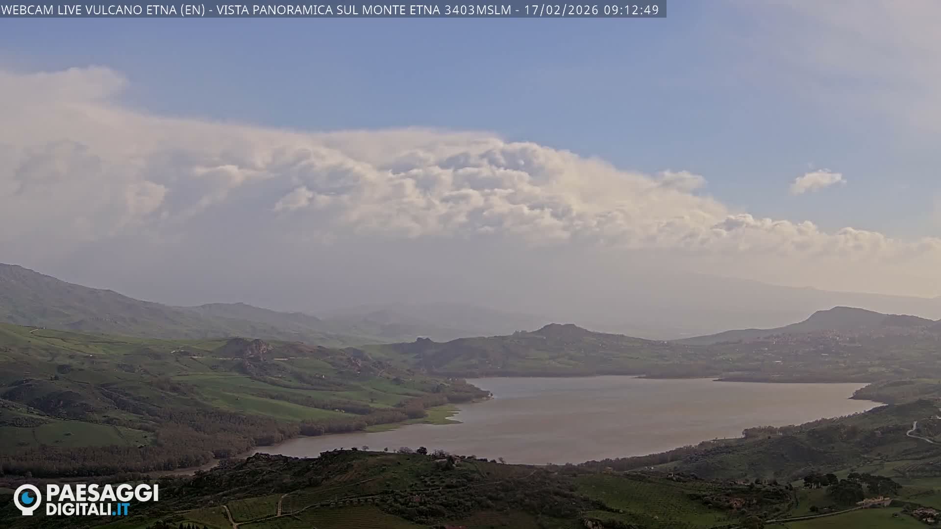 Etna Volcano , Monte Etna  & Agira City View Live Cam - Enna, Scily, Italy