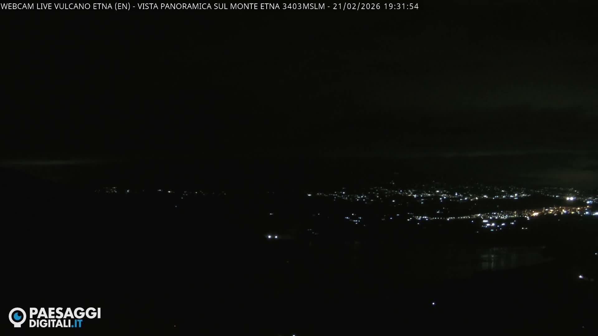 Etna Volcano , Monte Etna  & Agira City View Live Cam - Enna, Scily, Italy