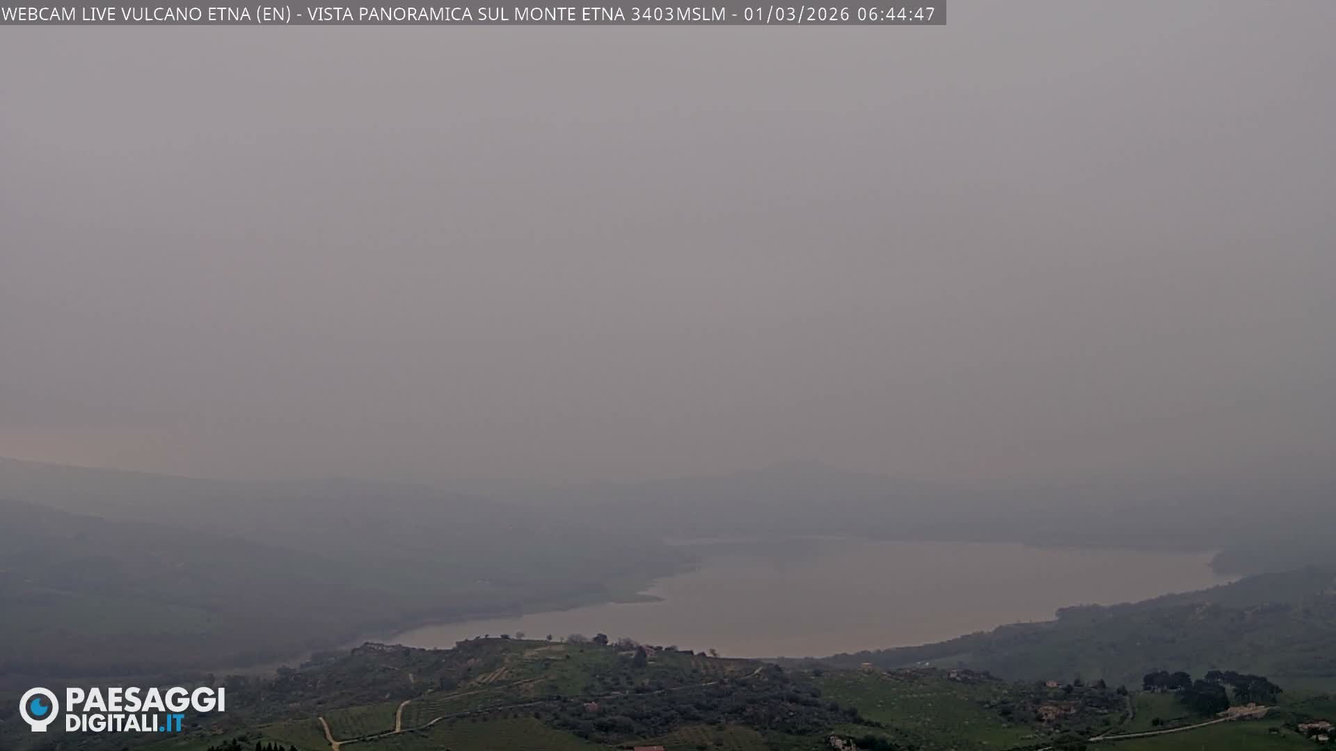 Etna Volcano , Monte Etna  & Agira City View Live Cam - Enna, Scily, Italy