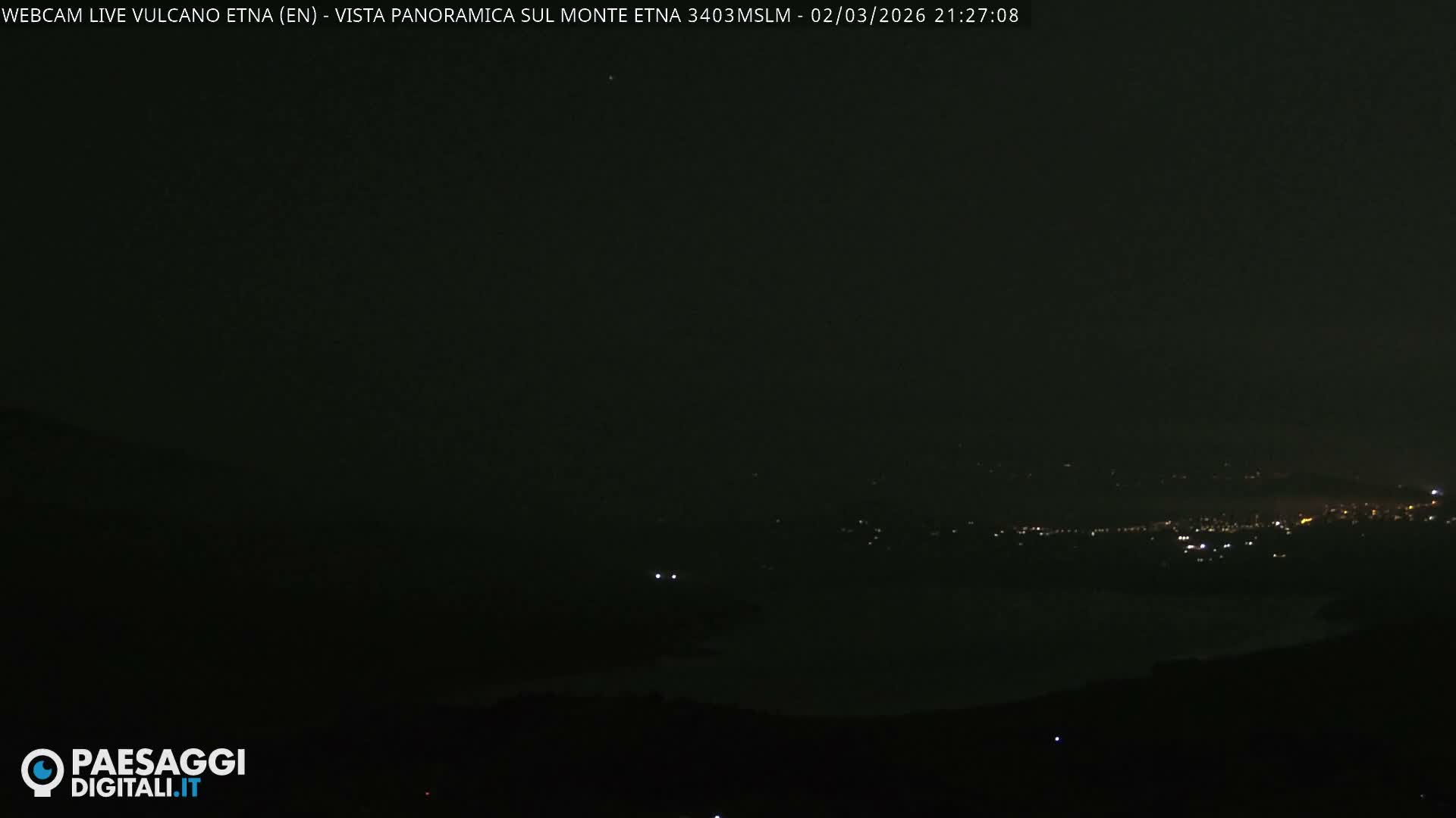 Etna Volcano , Monte Etna  & Agira City View Live Cam - Enna, Scily, Italy