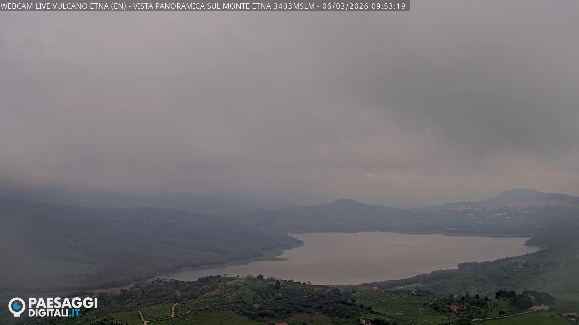 Etna Volcano , Monte Etna  & Agira City View Live Cam - Enna, Scily, Italy