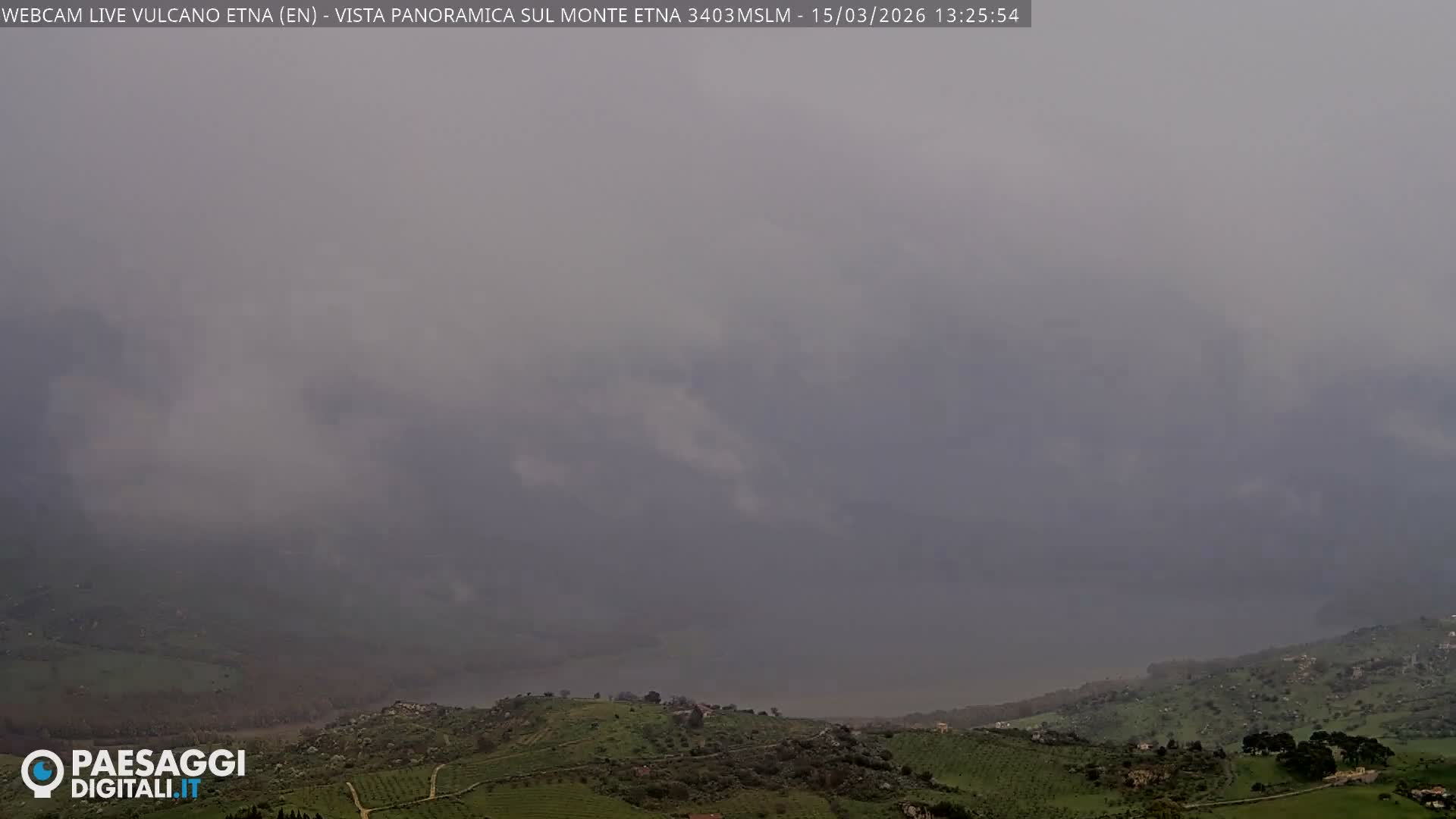 Etna Volcano , Monte Etna  & Agira City View Live Cam - Enna, Scily, Italy