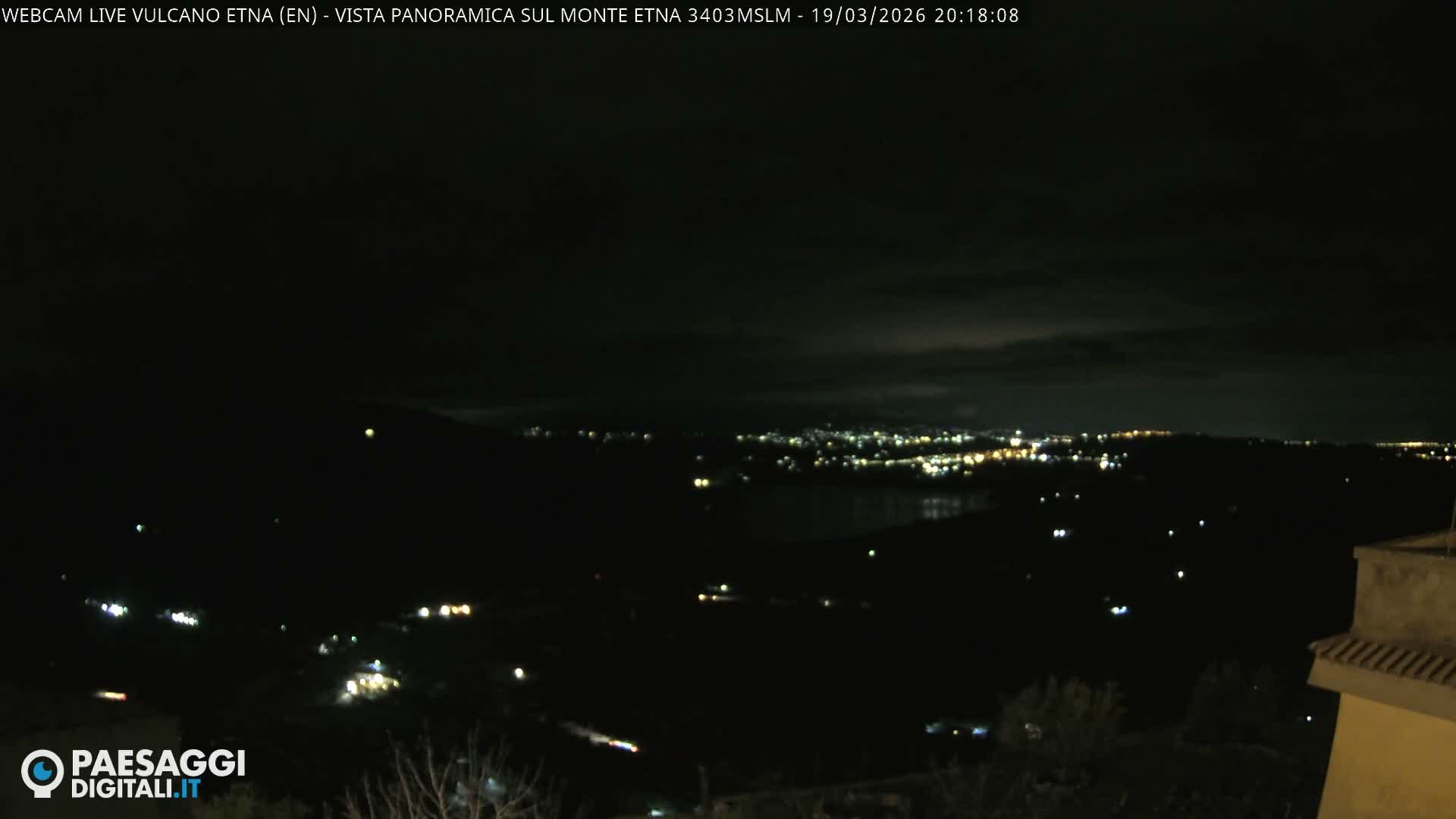 Etna Volcano , Monte Etna  & Agira City View Live Cam - Enna, Scily, Italy