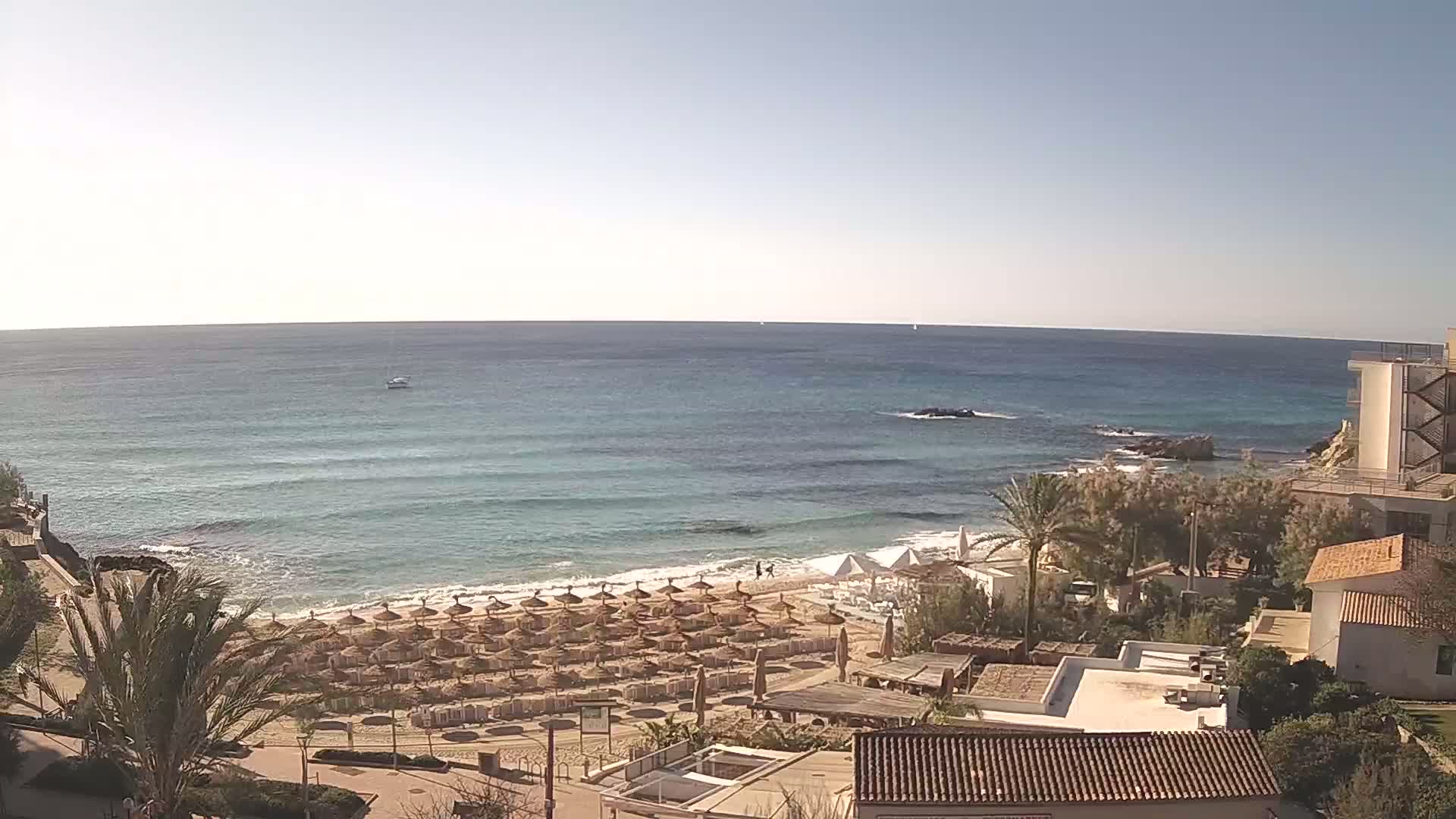 (Playa) Platja de Son Moll Beach Live Cam - Levante, Mallorca, Islas Baleares (Balearic Islands), Spain