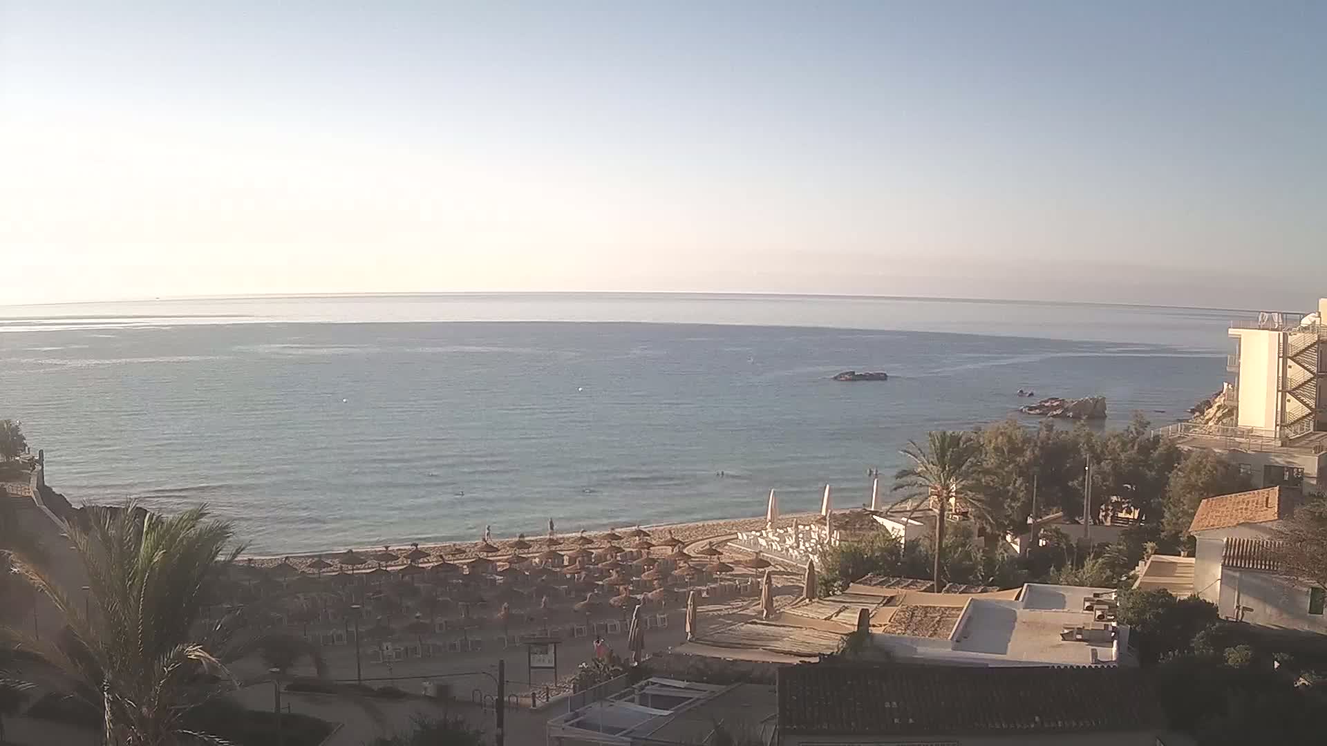 (Playa) Platja de Son Moll Beach Live Cam - Levante, Mallorca, Islas Baleares (Balearic Islands), Spain