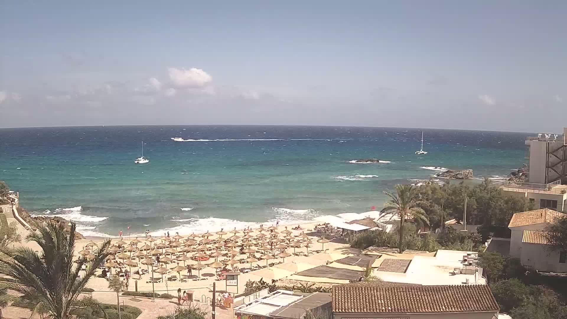 (Playa) Platja de Son Moll Beach Live Cam - Levante, Mallorca, Islas Baleares (Balearic Islands), Spain
