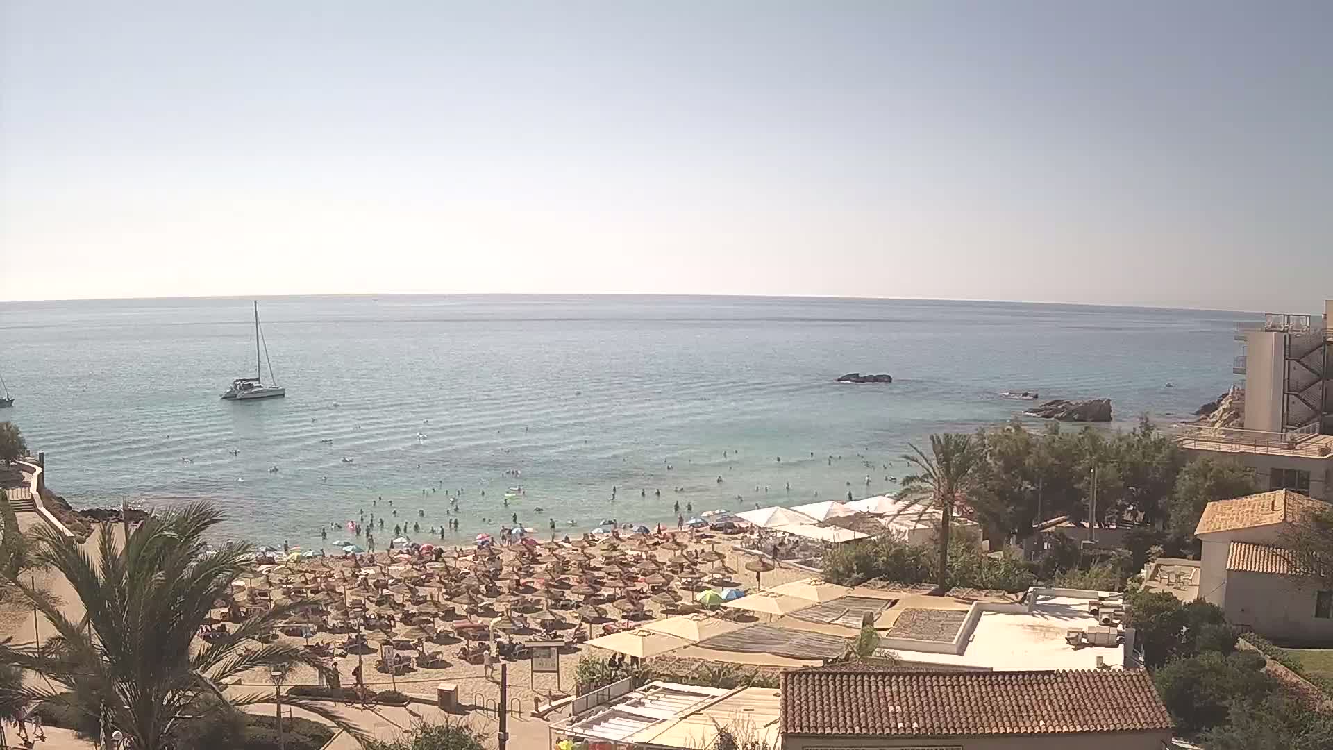 (Playa) Platja de Son Moll Beach Live Cam - Levante, Mallorca, Islas Baleares (Balearic Islands), Spain