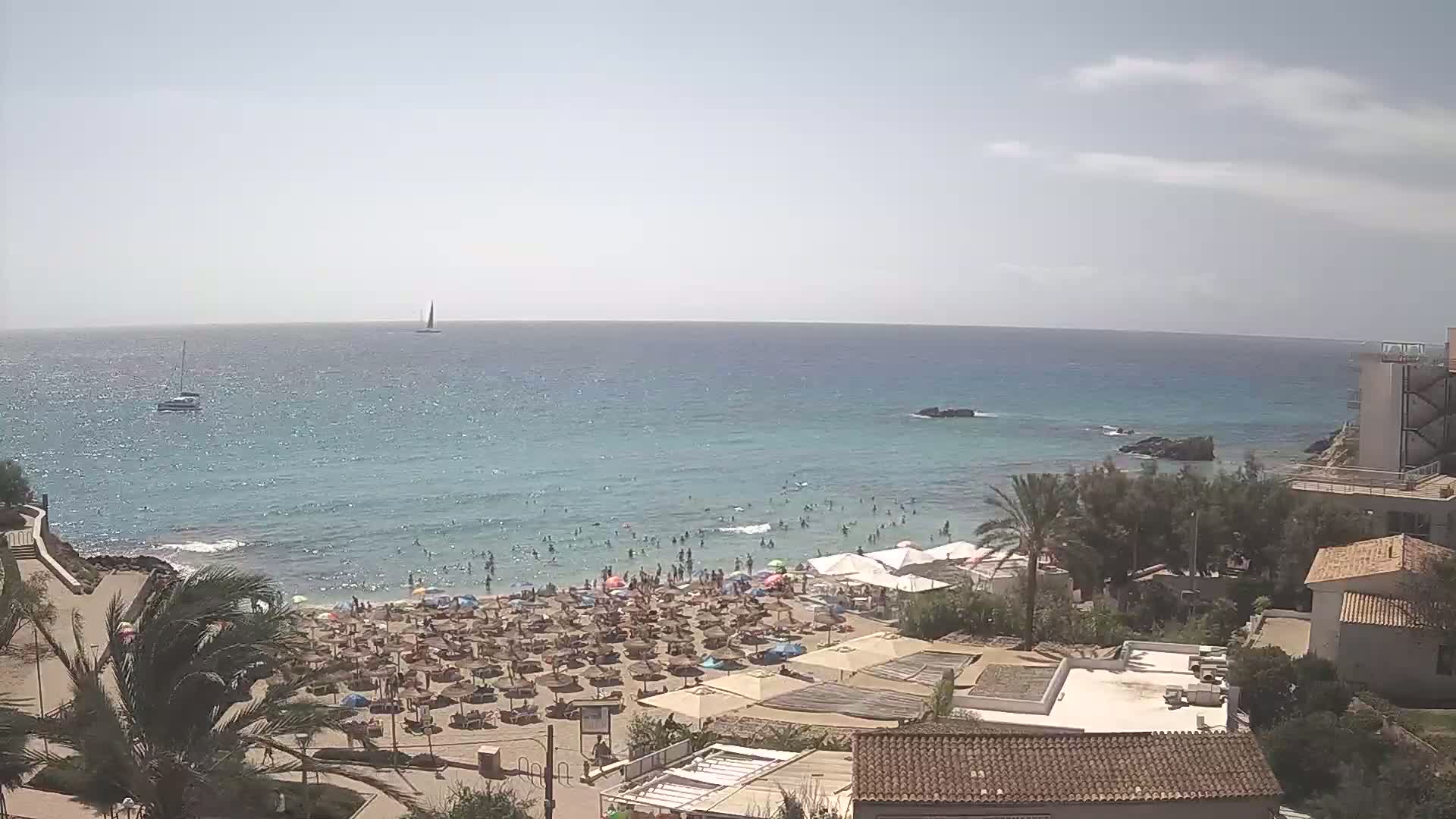 (Playa) Platja de Son Moll Beach Live Cam - Levante, Mallorca, Islas Baleares (Balearic Islands), Spain