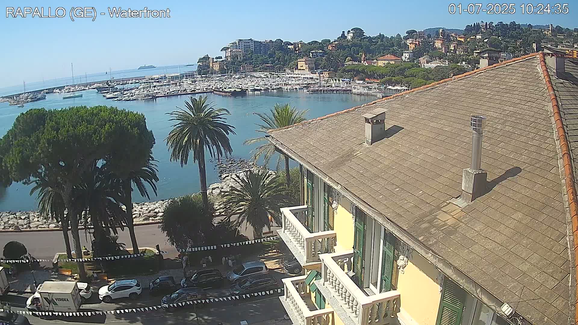Rapallo Vittorio Veneto Coast Live Cam - Genoa, Liguria, Italy
