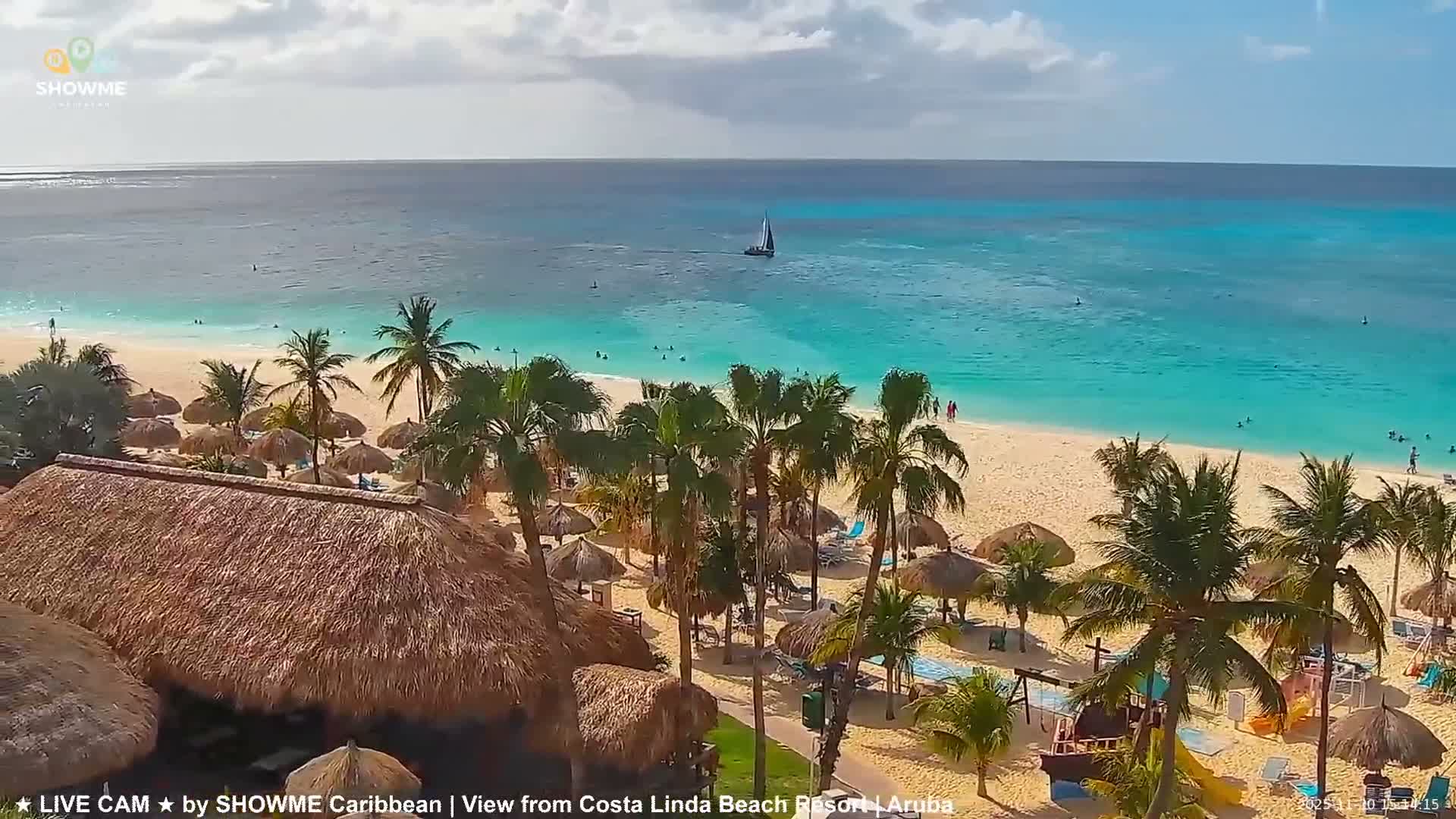 Carribean, Aruba Eagle Beach  Live Cam - Eagle Beach, Orenjstad West, Aruba, Netherland
