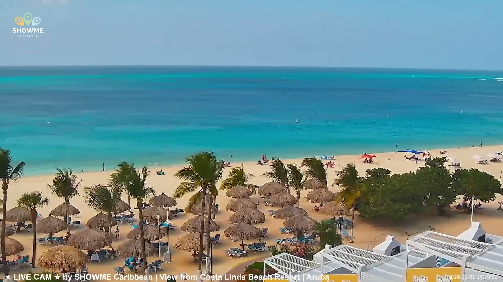 Carribean, Aruba Eagle Beach  Live Cam - Eagle Beach, Orenjstad West, Aruba, Netherland