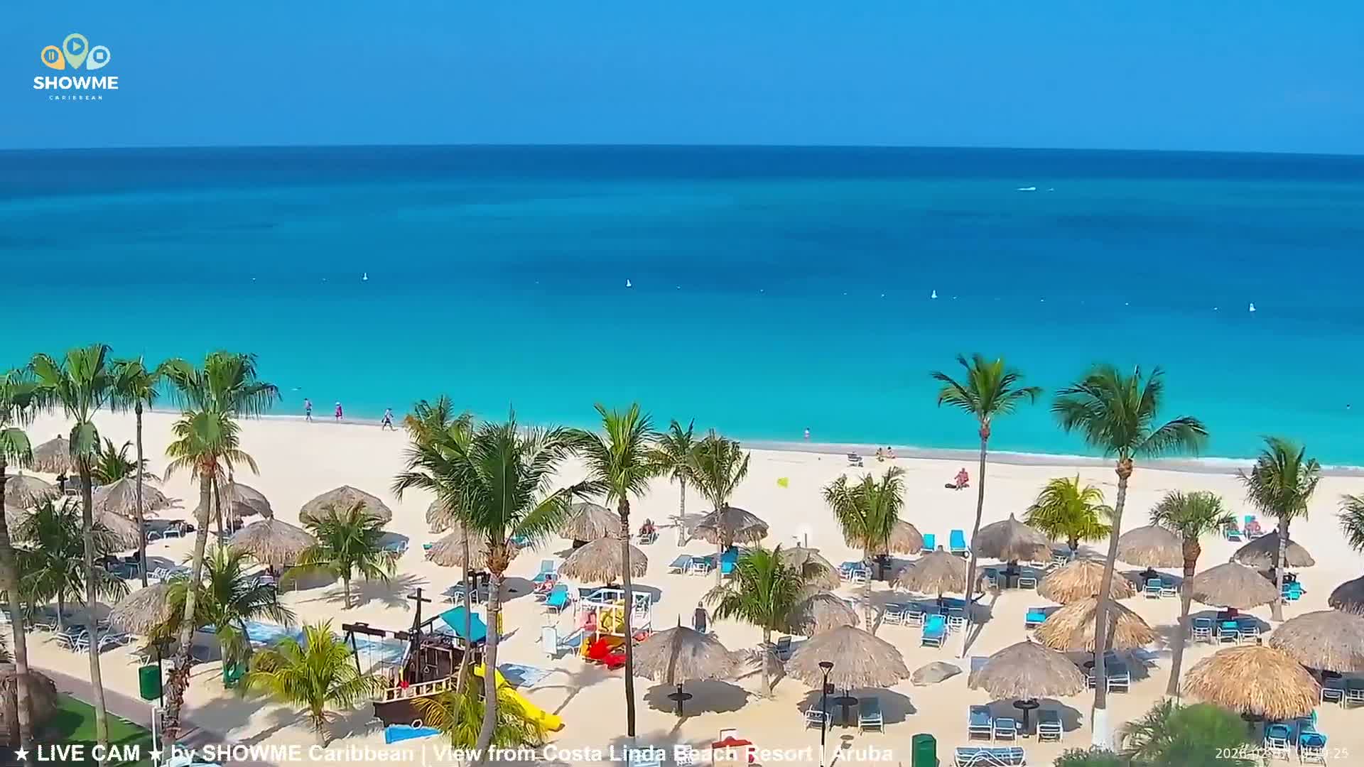 Carribean, Aruba Eagle Beach  Live Cam - Eagle Beach, Orenjstad West, Aruba, Netherland