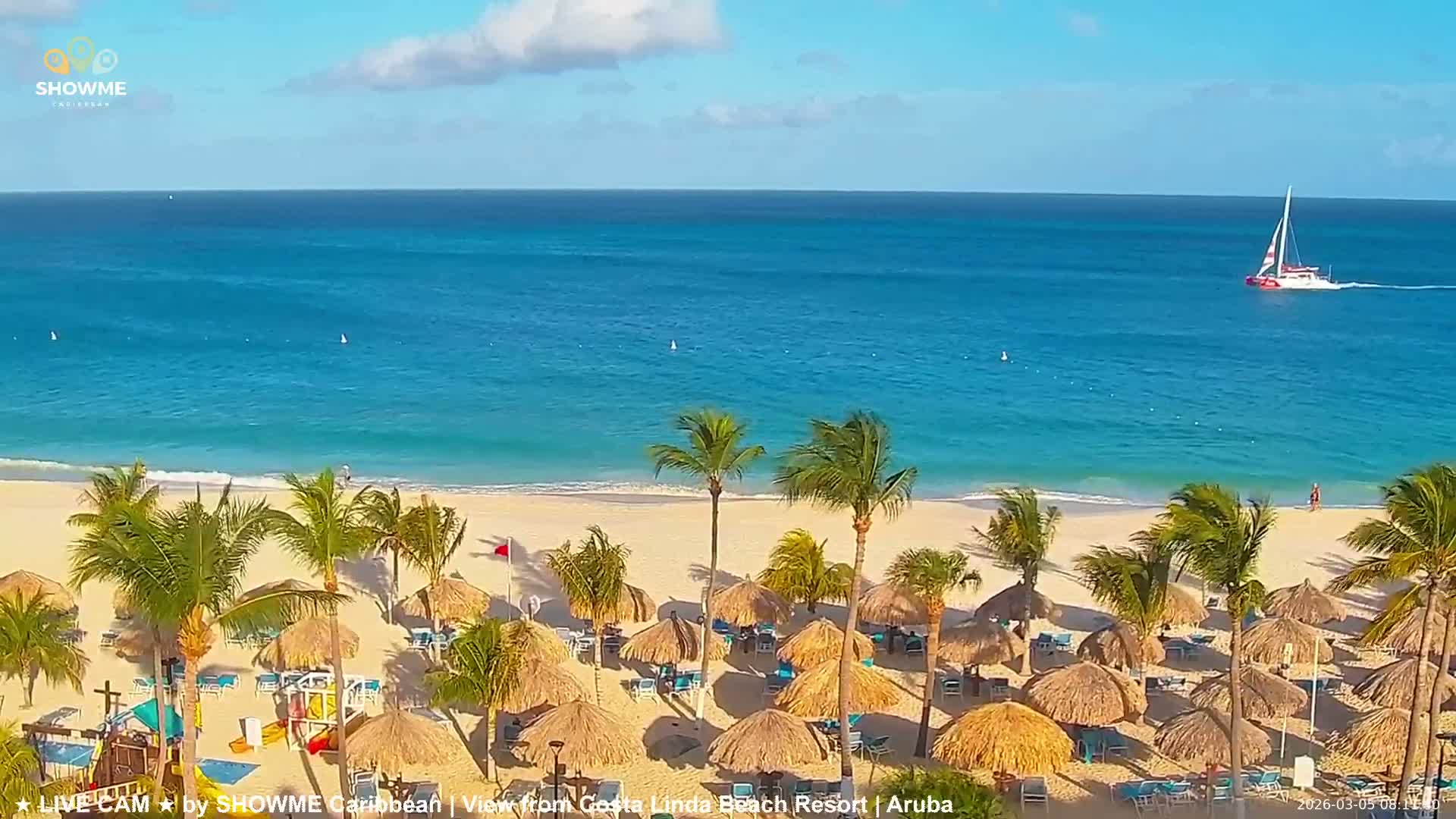 Carribean, Aruba Eagle Beach  Live Cam - Eagle Beach, Orenjstad West, Aruba, Netherland