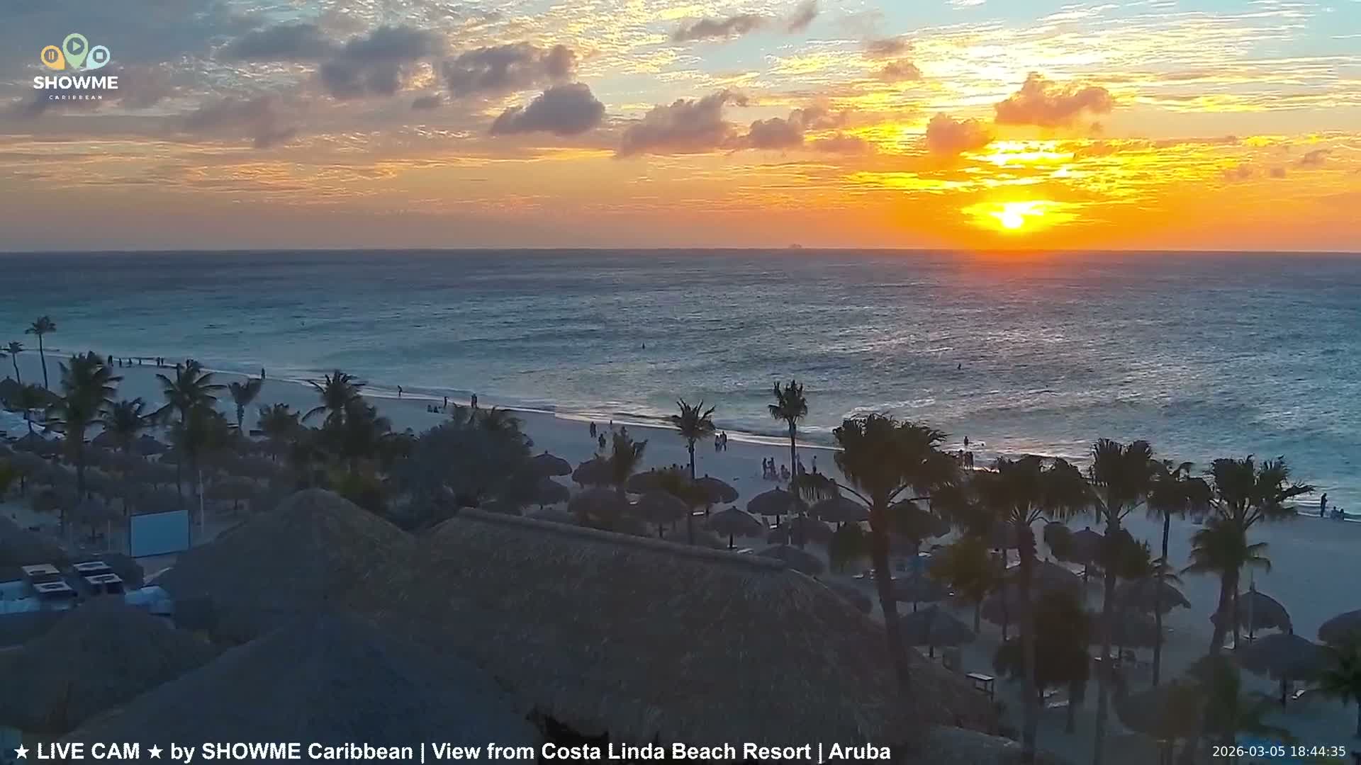 Carribean, Aruba Eagle Beach  Live Cam - Eagle Beach, Orenjstad West, Aruba, Netherland