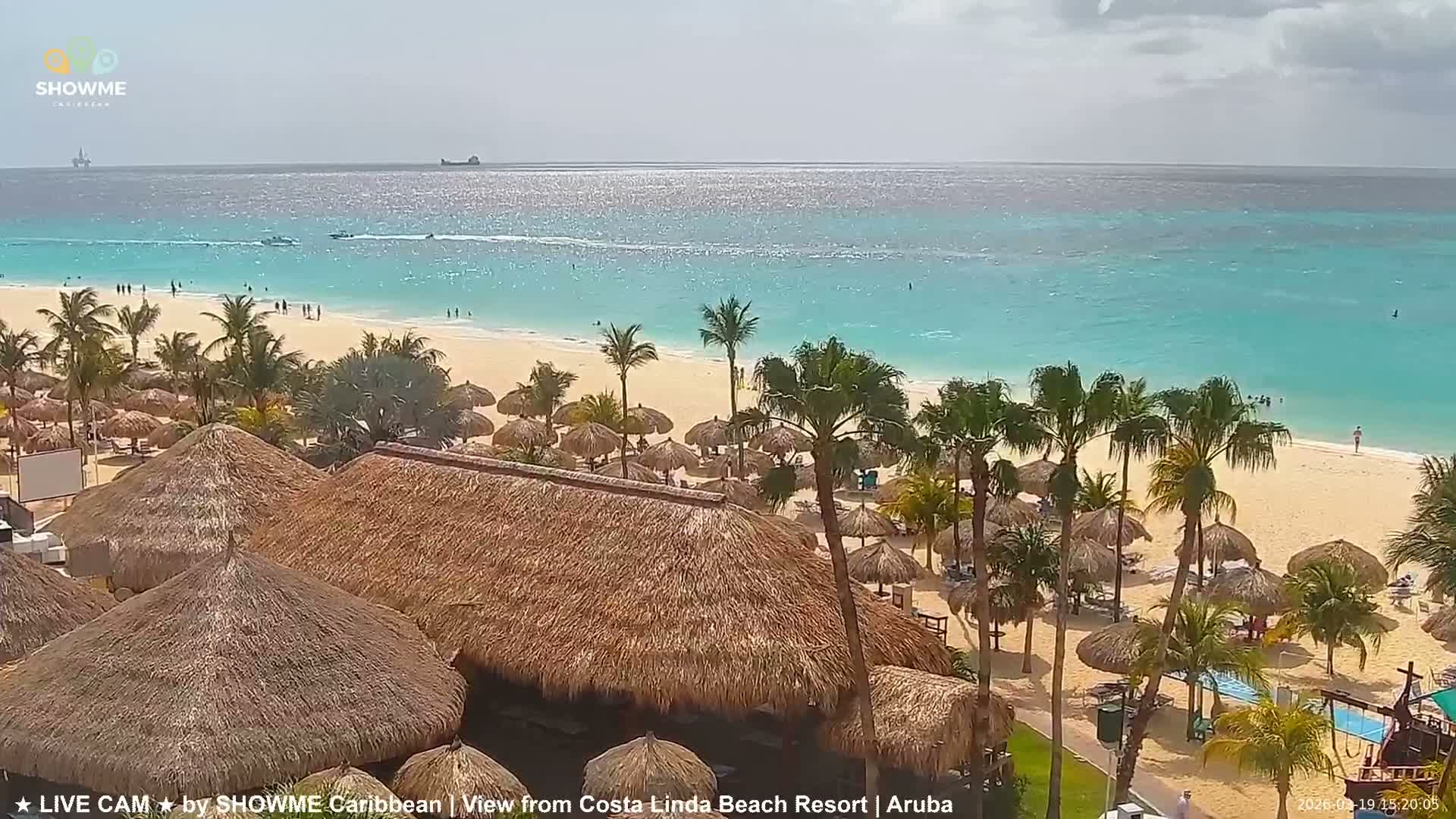 Carribean, Aruba Eagle Beach  Live Cam - Eagle Beach, Orenjstad West, Aruba, Netherland