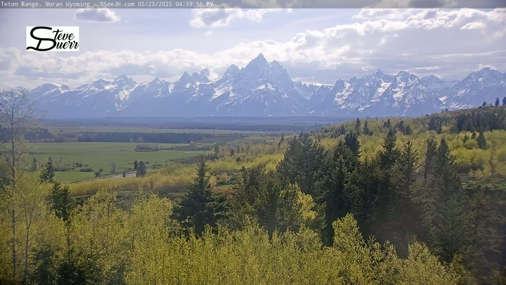 Buffalo Valley & Teton Mountain Range Live Cam - Moran, Teton County, Wyoming, USA