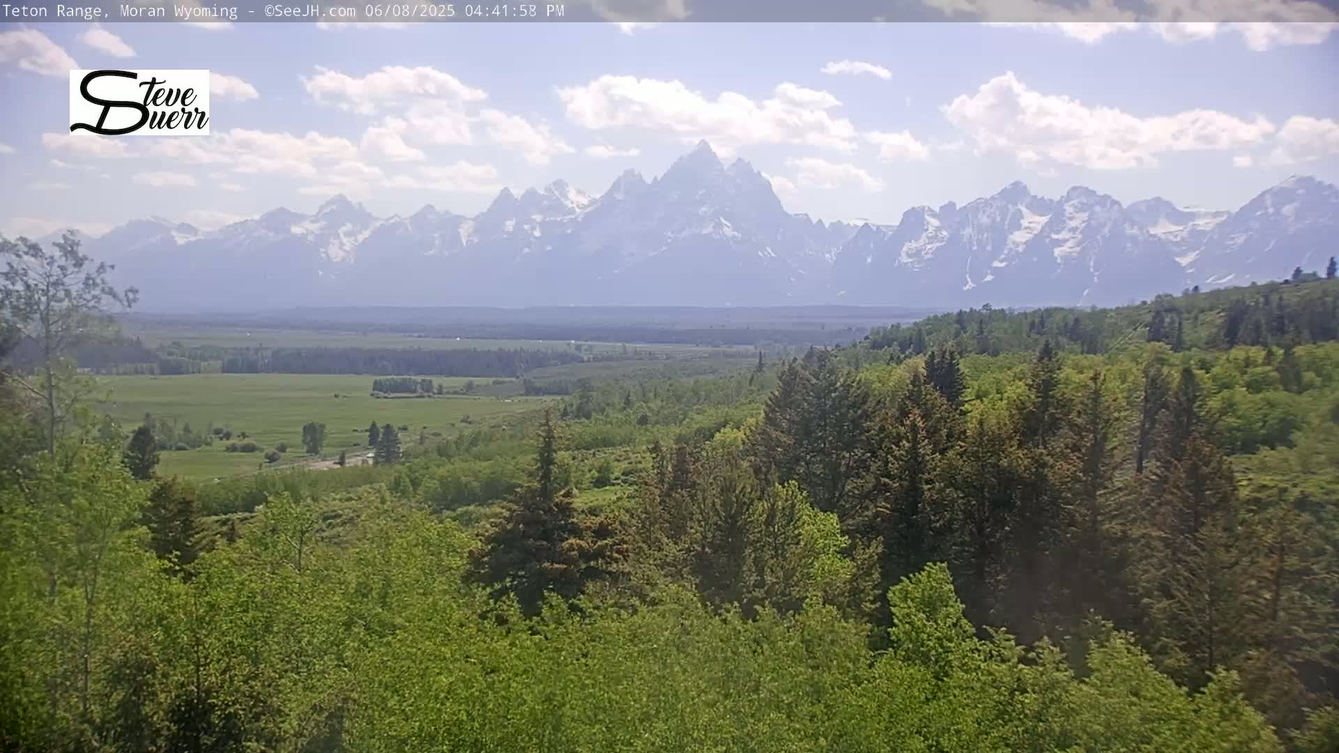 Buffalo Valley & Teton Mountain Range Live Cam - Moran, Teton County, Wyoming, USA