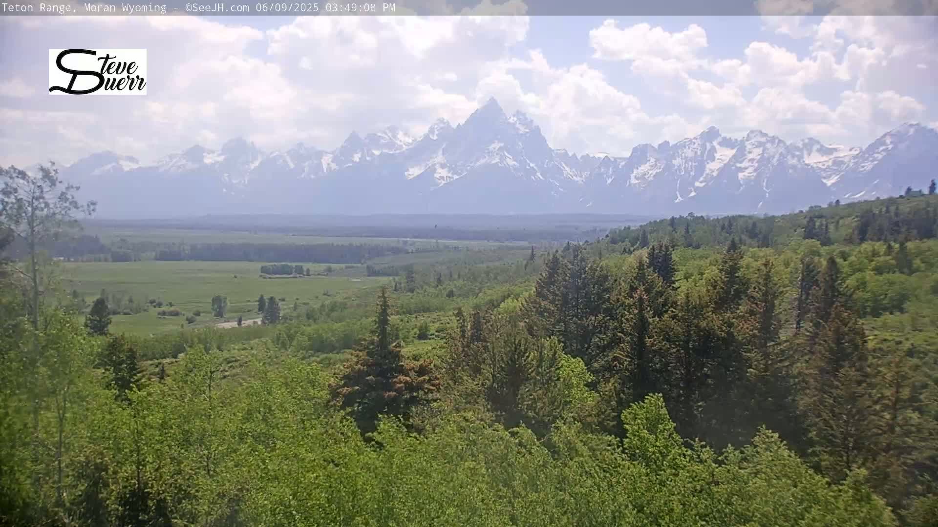Buffalo Valley & Teton Mountain Range Live Cam - Moran, Teton County, Wyoming, USA
