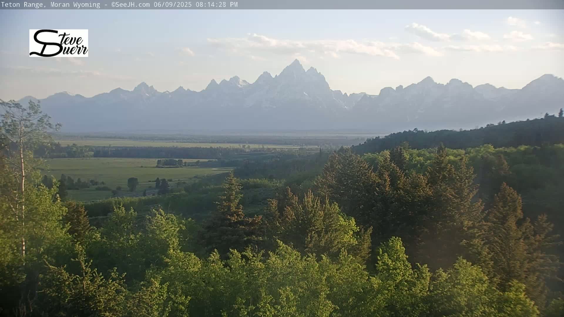 Buffalo Valley & Teton Mountain Range Live Cam - Moran, Teton County, Wyoming, USA