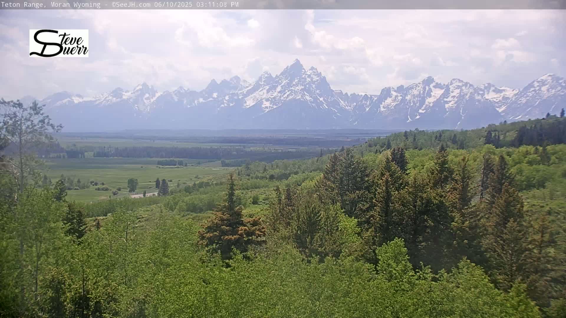 Buffalo Valley & Teton Mountain Range Live Cam - Moran, Teton County, Wyoming, USA