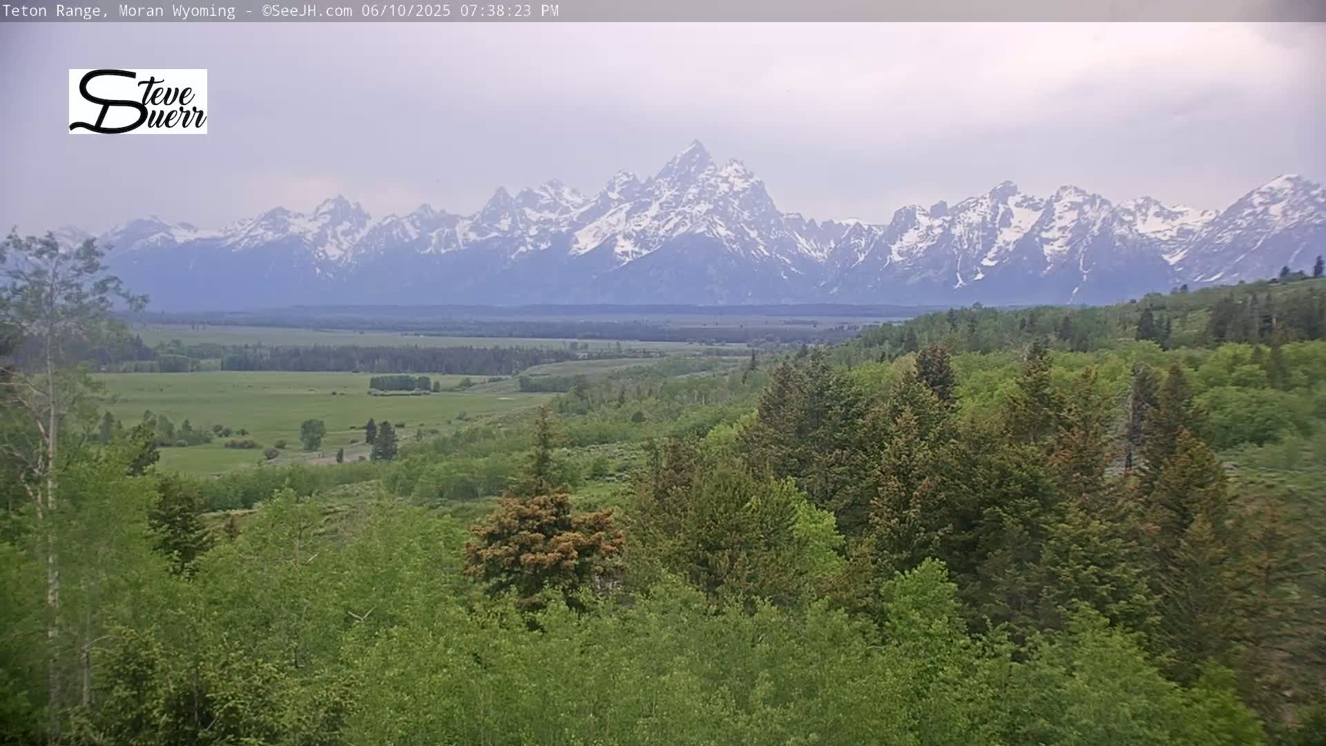 Buffalo Valley & Teton Mountain Range Live Cam - Moran, Teton County, Wyoming, USA