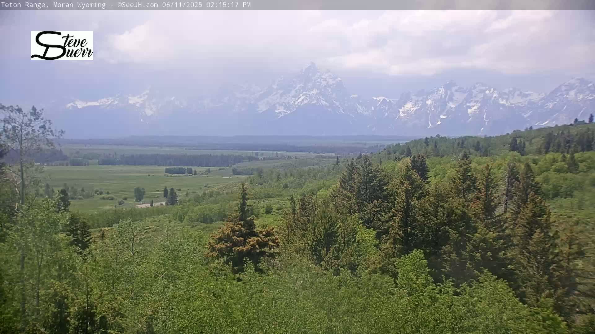 Buffalo Valley & Teton Mountain Range Live Cam - Moran, Teton County, Wyoming, USA