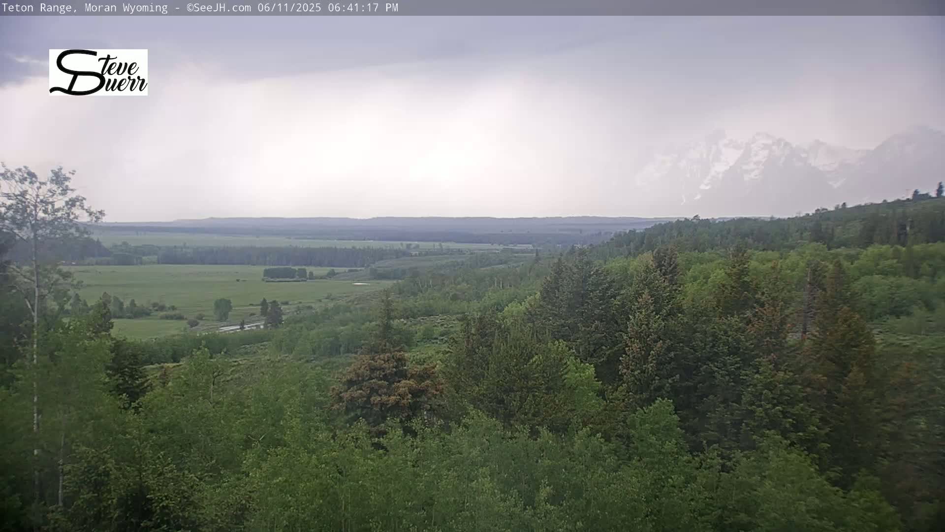 Buffalo Valley & Teton Mountain Range Live Cam - Moran, Teton County, Wyoming, USA
