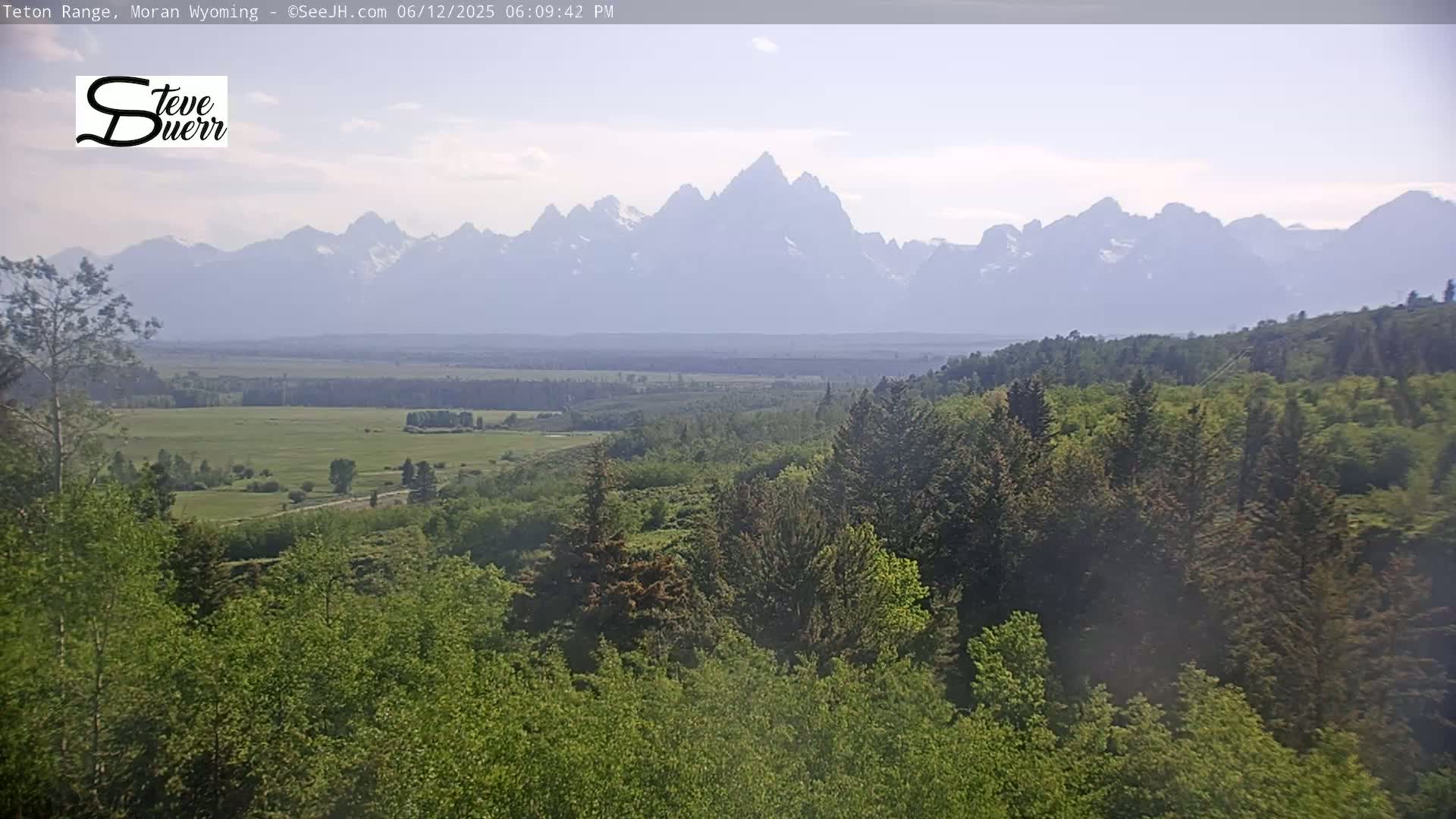 Buffalo Valley & Teton Mountain Range Live Cam - Moran, Teton County, Wyoming, USA