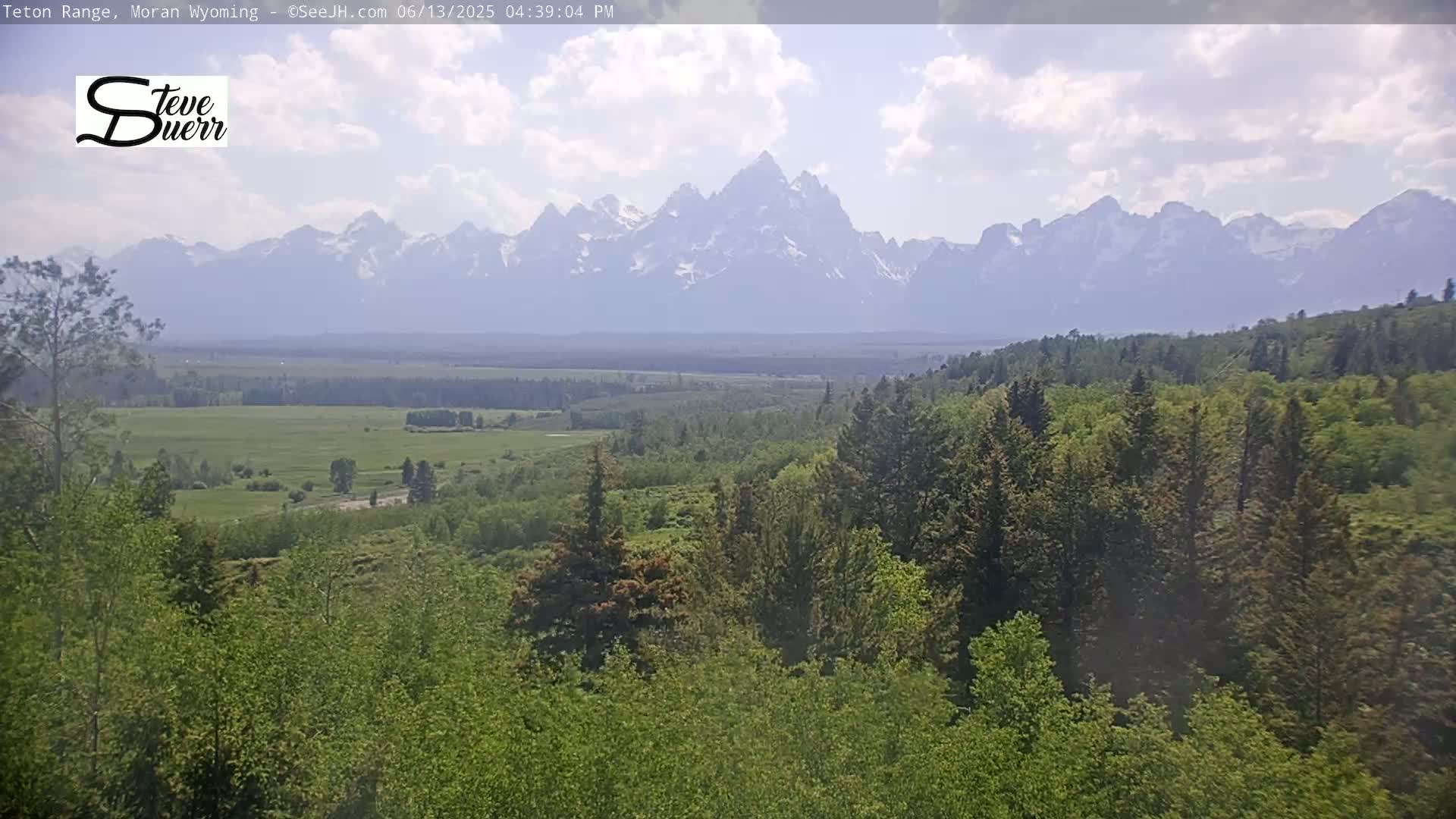 Buffalo Valley & Teton Mountain Range Live Cam - Moran, Teton County, Wyoming, USA