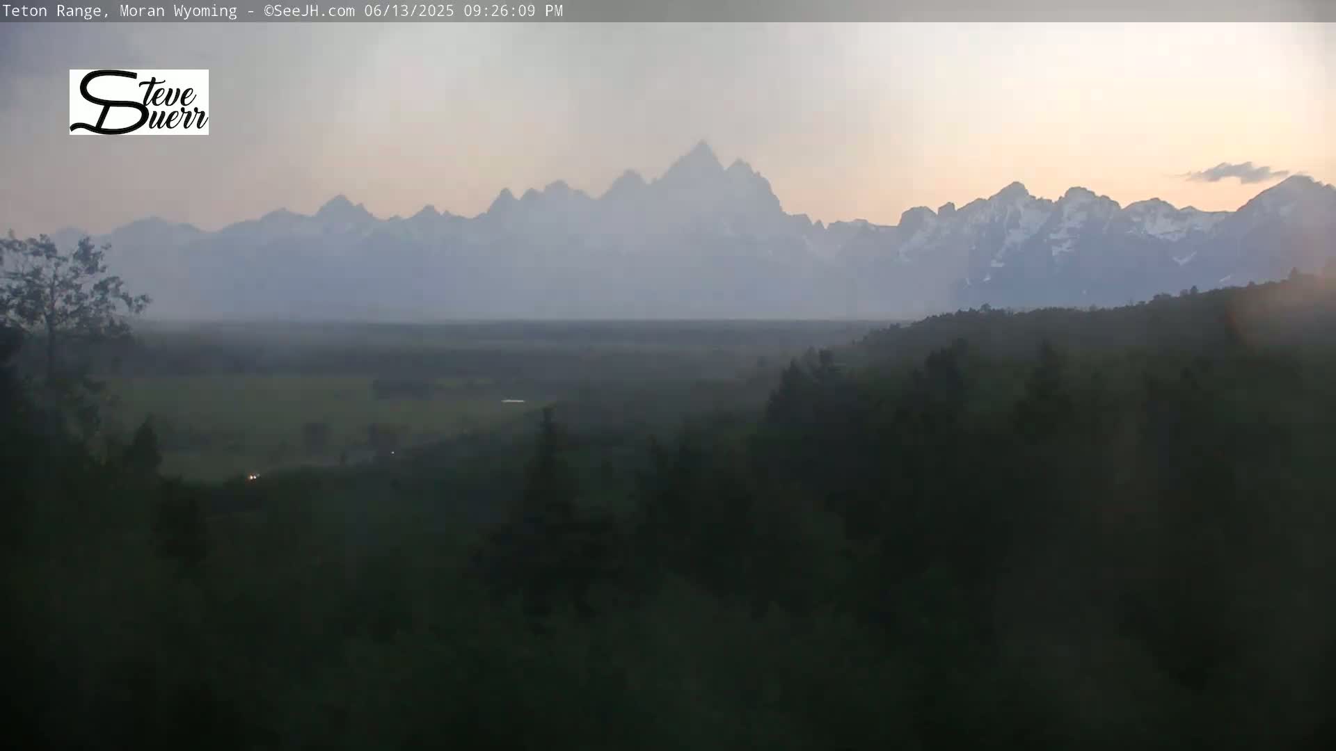 Buffalo Valley & Teton Mountain Range Live Cam - Moran, Teton County, Wyoming, USA