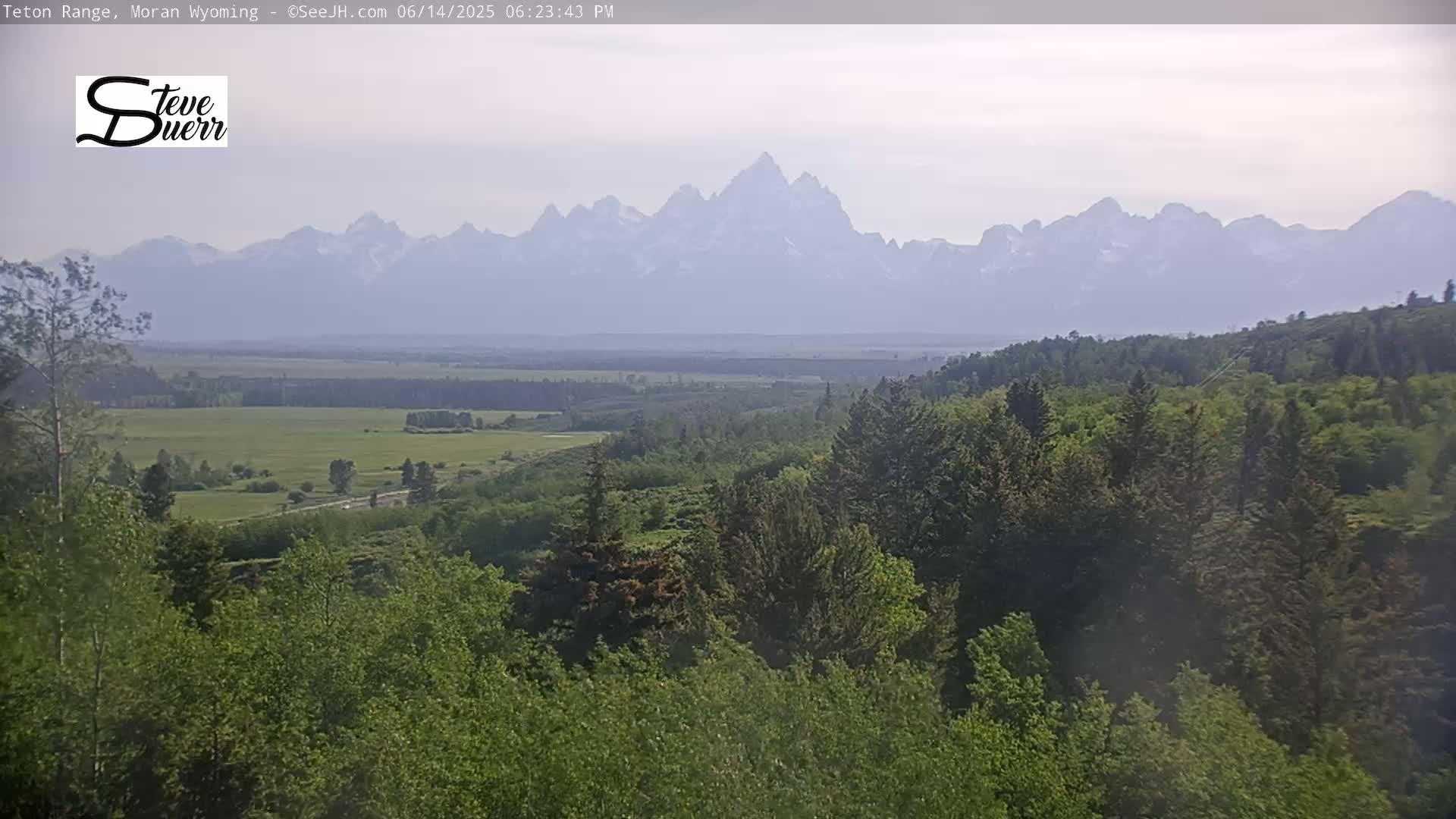 Buffalo Valley & Teton Mountain Range Live Cam - Moran, Teton County, Wyoming, USA