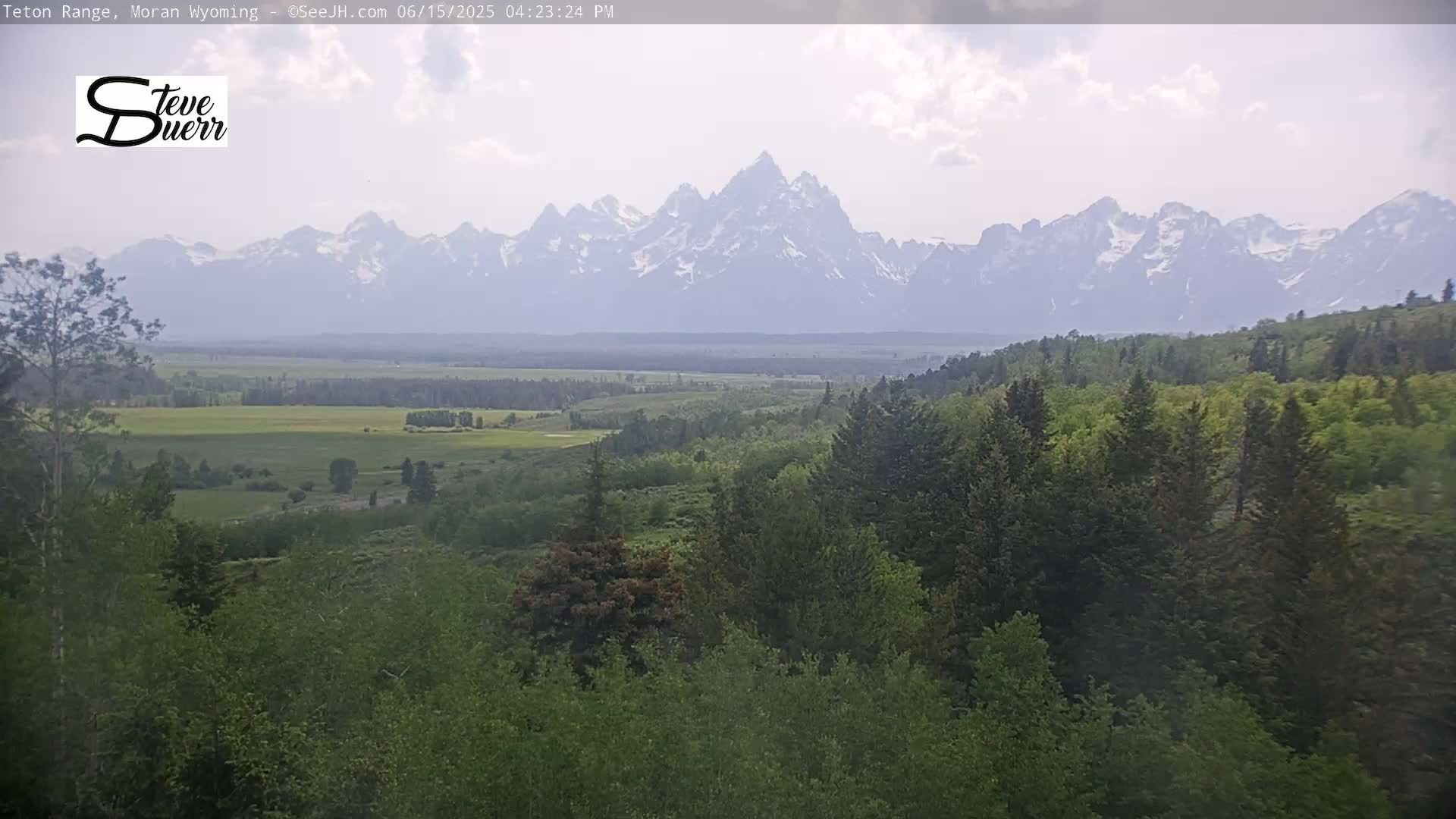 Buffalo Valley & Teton Mountain Range Live Cam - Moran, Teton County, Wyoming, USA