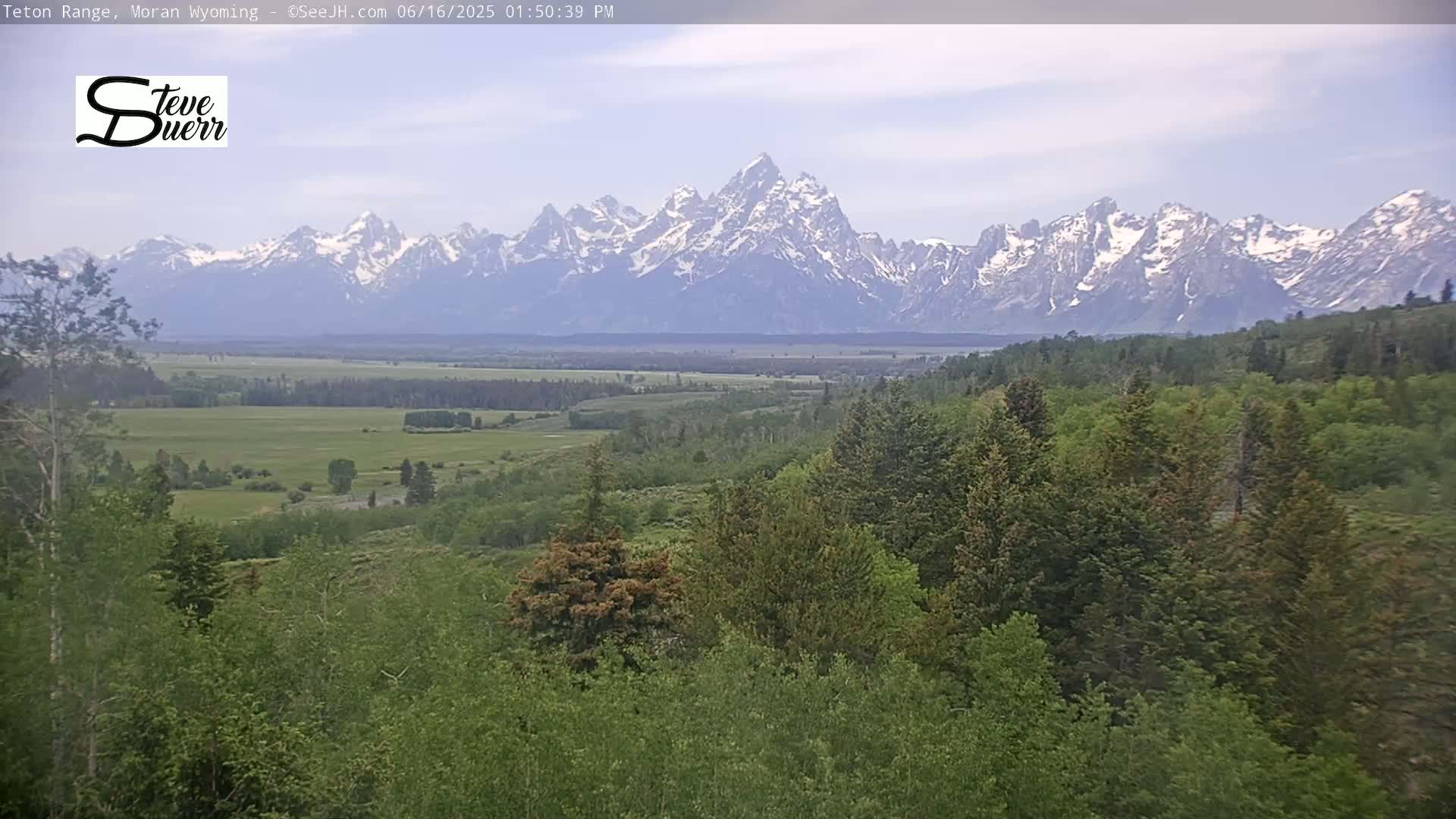 Buffalo Valley & Teton Mountain Range Live Cam - Moran, Teton County, Wyoming, USA