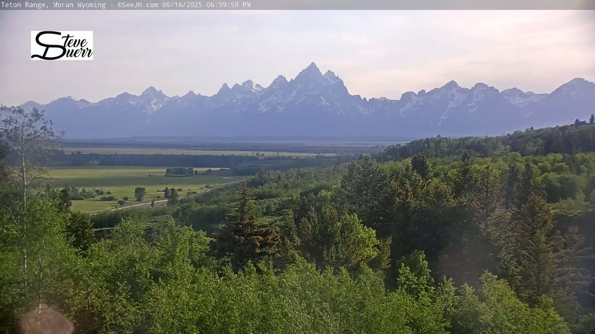 Buffalo Valley & Teton Mountain Range Live Cam - Moran, Teton County, Wyoming, USA