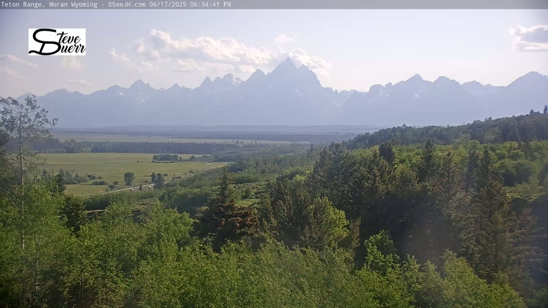Buffalo Valley & Teton Mountain Range Live Cam - Moran, Teton County, Wyoming, USA