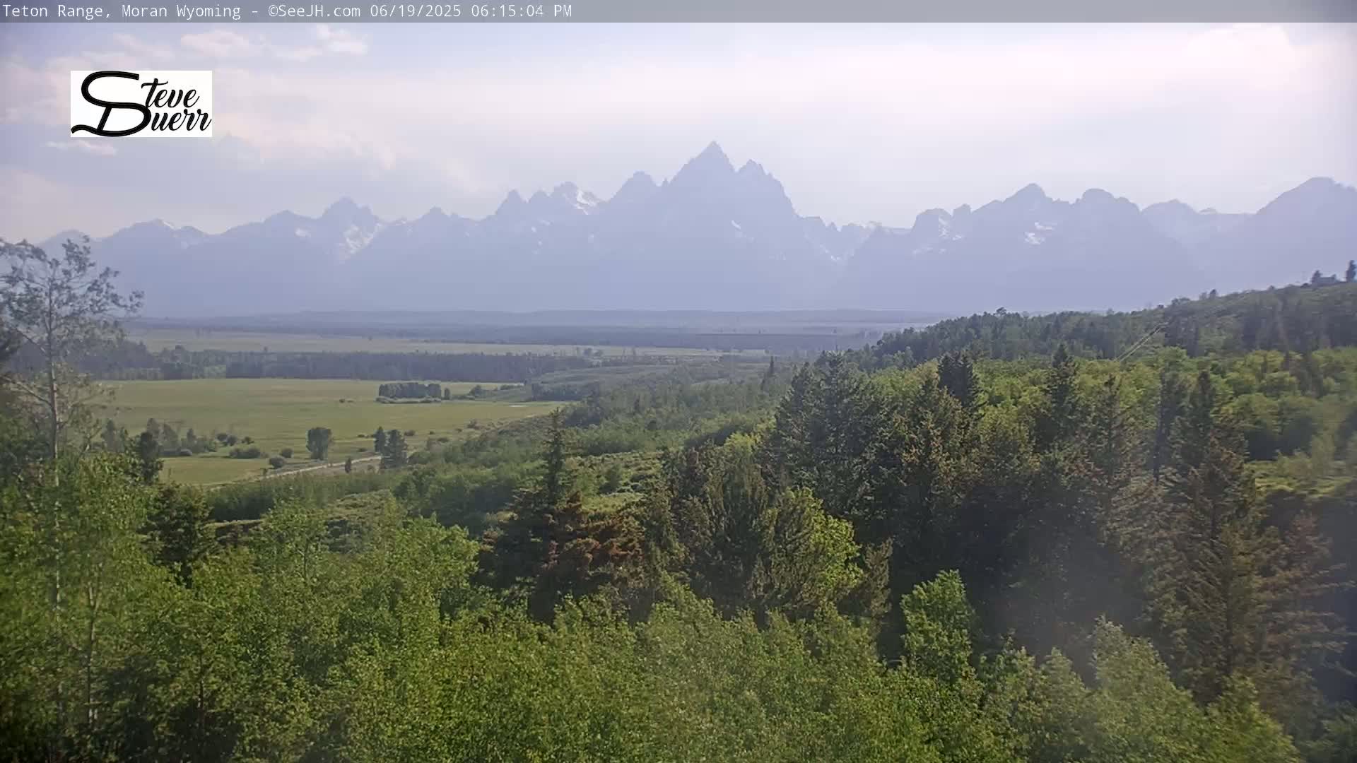 Buffalo Valley & Teton Mountain Range Live Cam - Moran, Teton County, Wyoming, USA