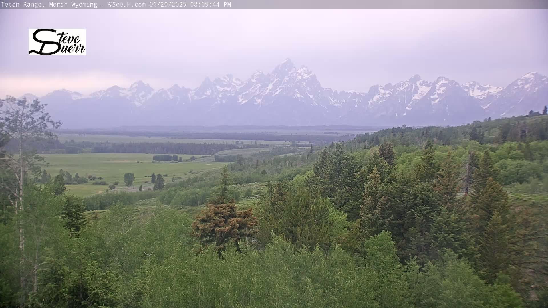 Buffalo Valley & Teton Mountain Range Live Cam - Moran, Teton County, Wyoming, USA