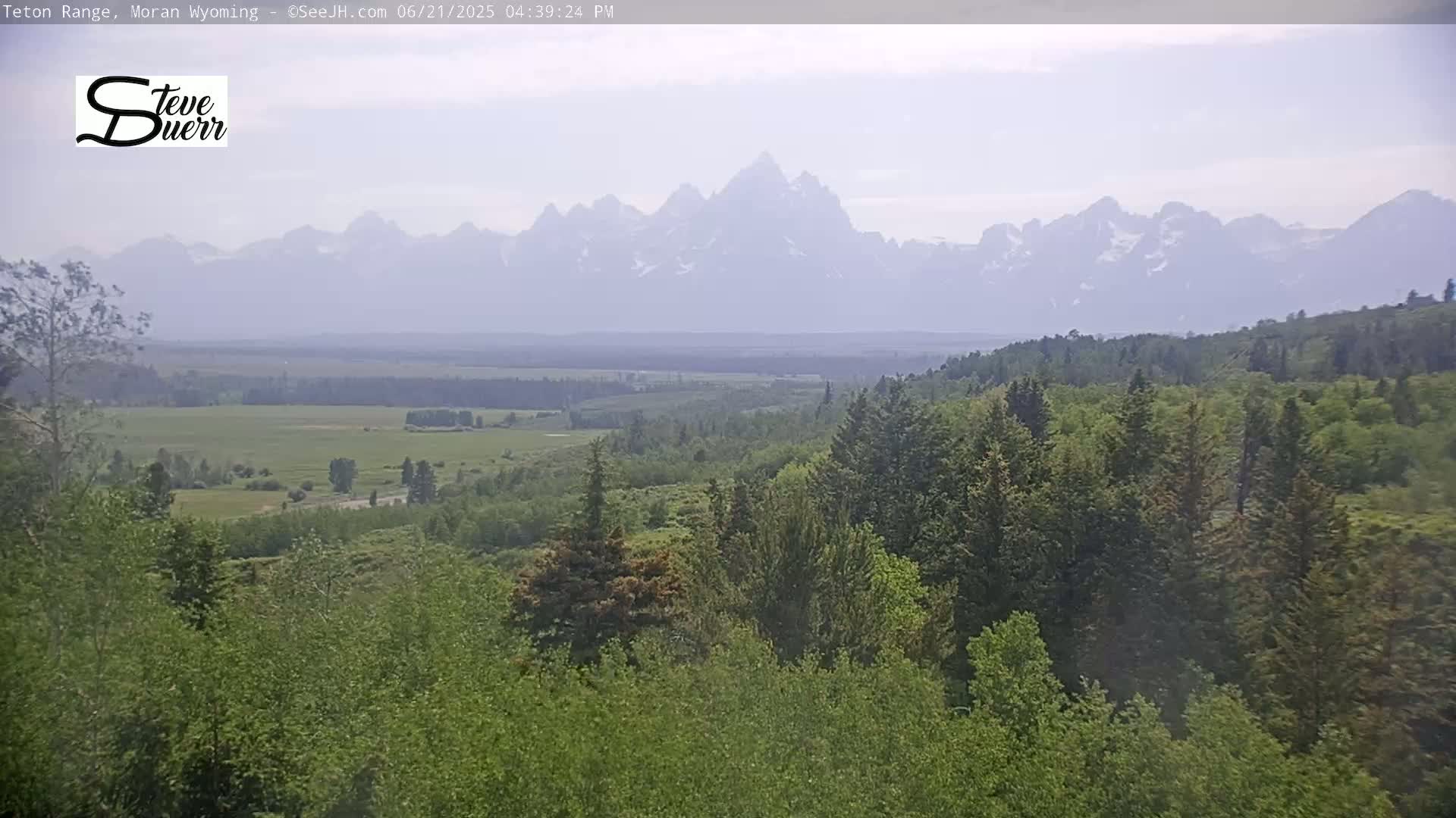 Buffalo Valley & Teton Mountain Range Live Cam - Moran, Teton County, Wyoming, USA