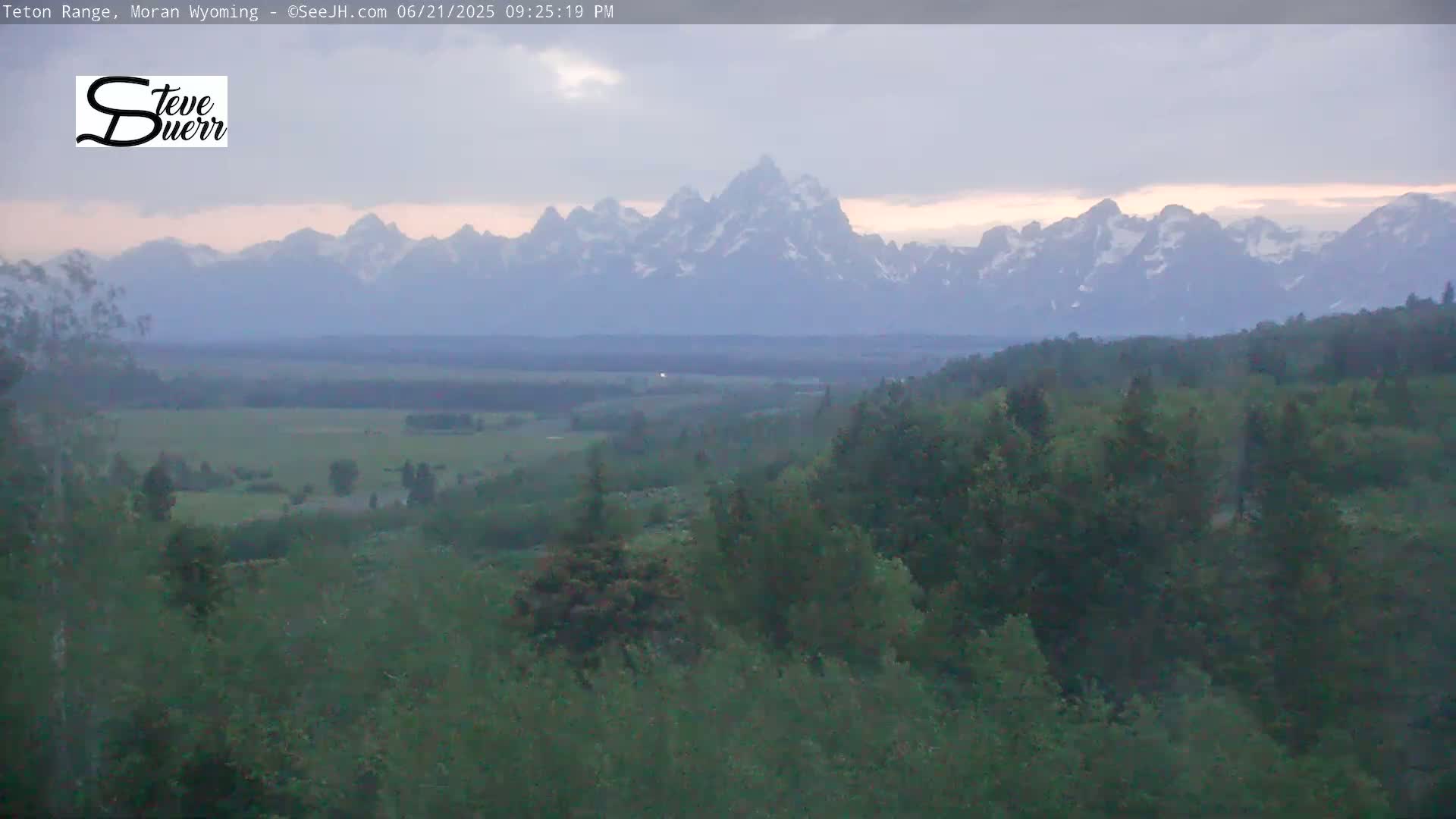 Buffalo Valley & Teton Mountain Range Live Cam - Moran, Teton County, Wyoming, USA