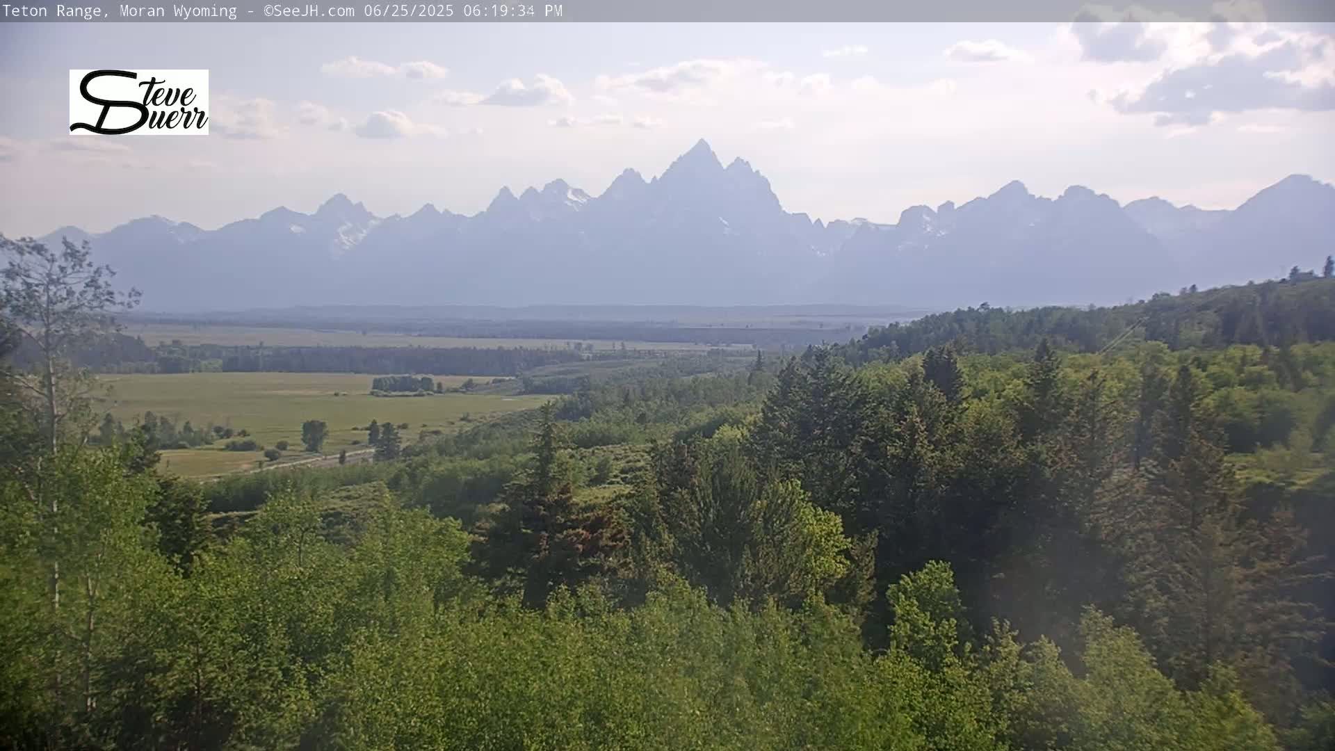 Buffalo Valley & Teton Mountain Range Live Cam - Moran, Teton County, Wyoming, USA