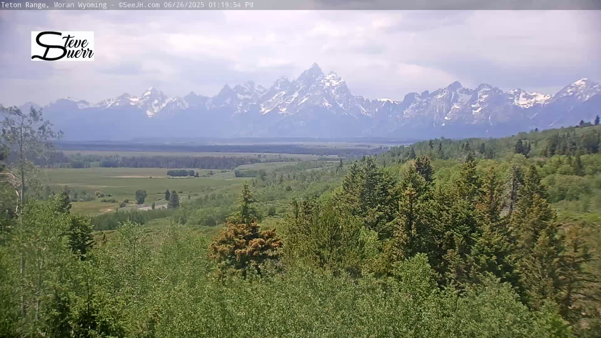 Buffalo Valley & Teton Mountain Range Live Cam - Moran, Teton County, Wyoming, USA