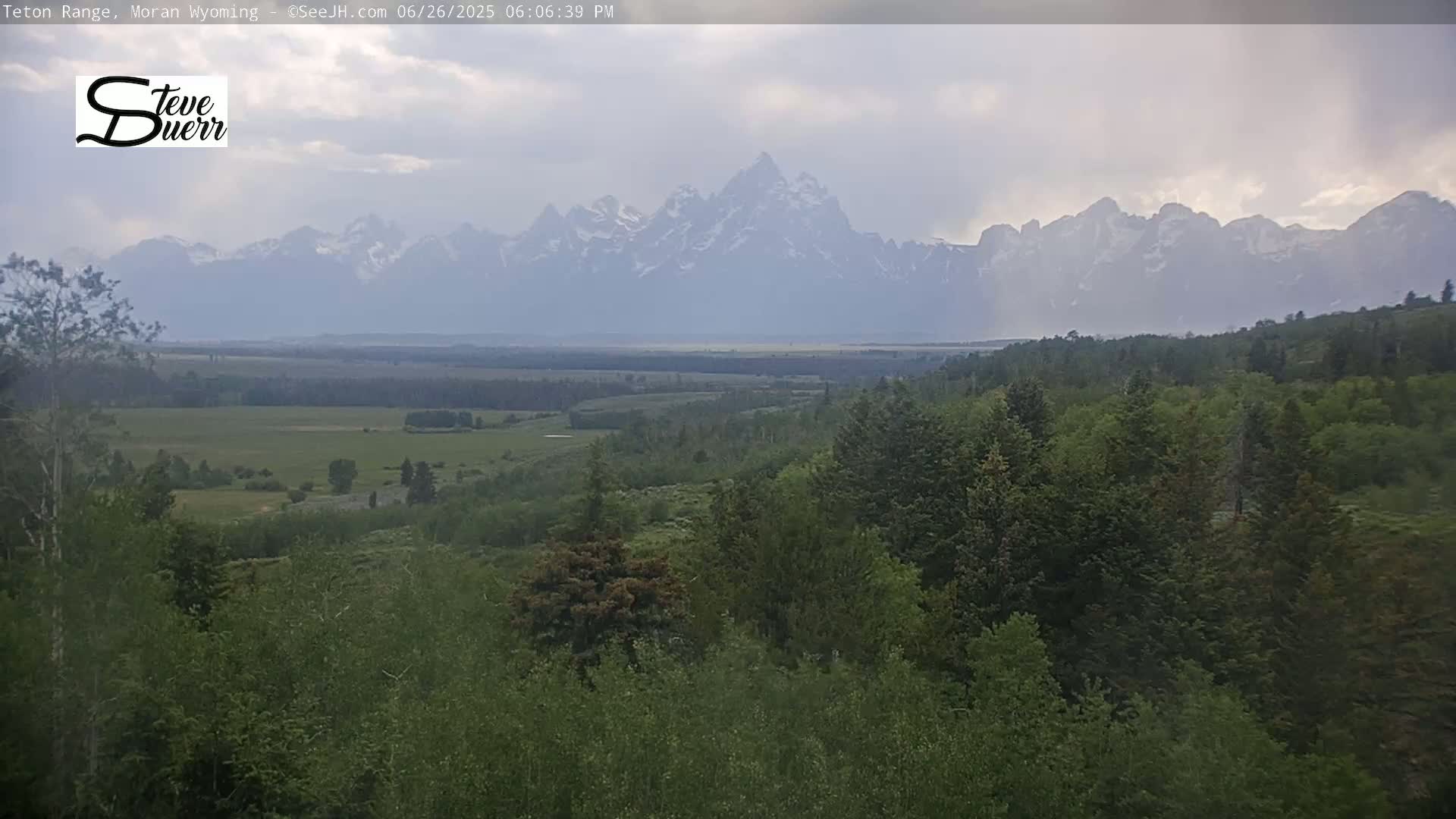 Buffalo Valley & Teton Mountain Range Live Cam - Moran, Teton County, Wyoming, USA