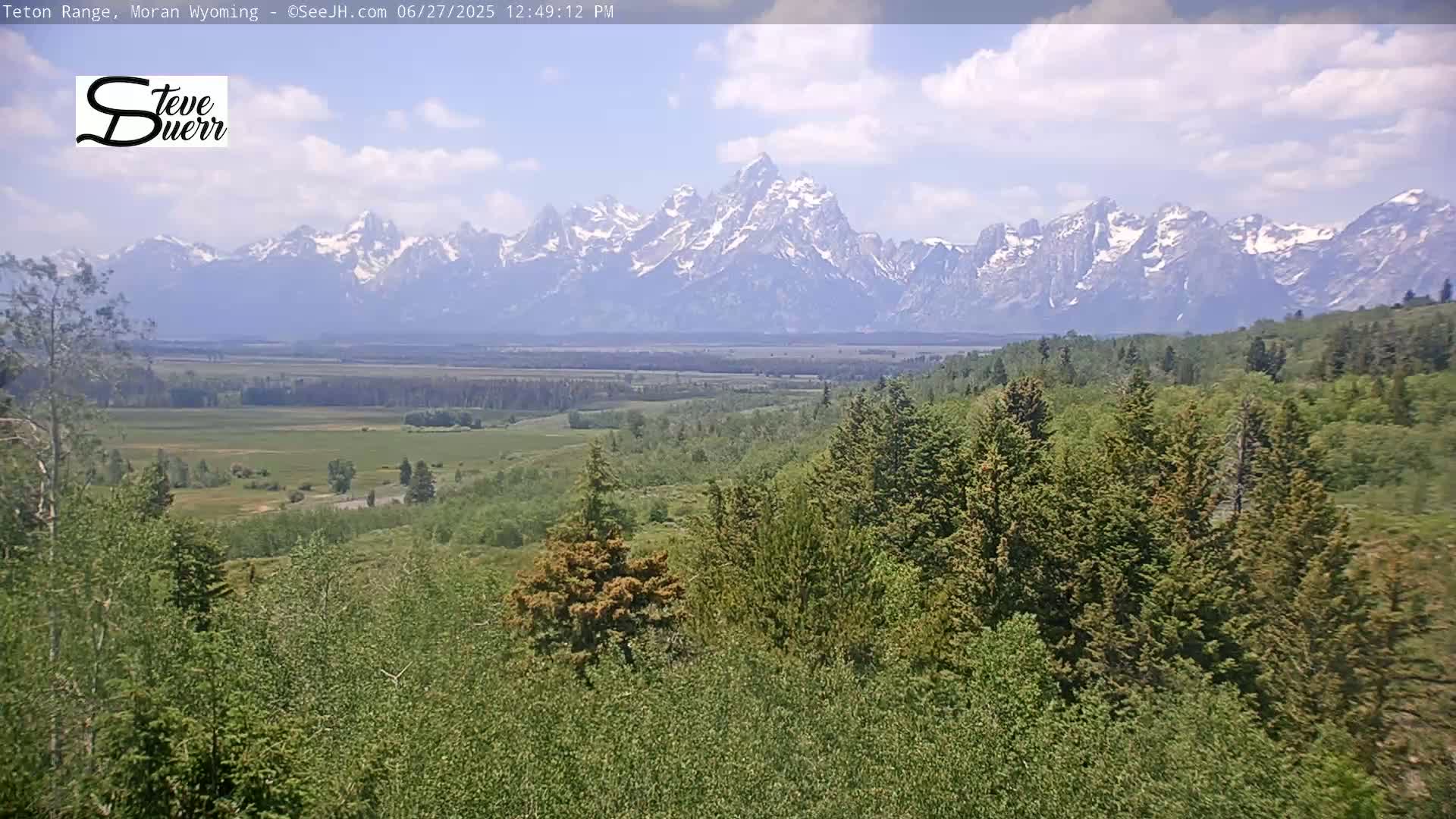 Buffalo Valley & Teton Mountain Range Live Cam - Moran, Teton County, Wyoming, USA