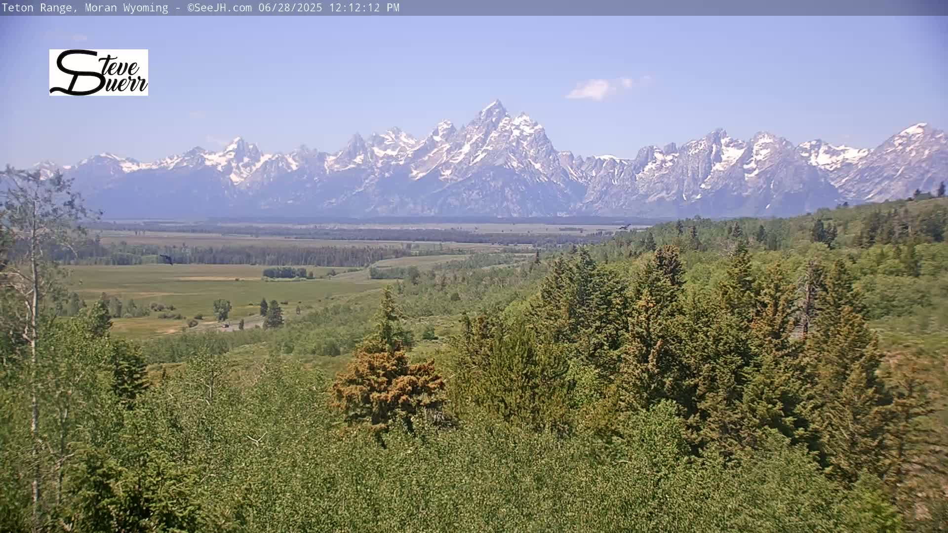 Buffalo Valley & Teton Mountain Range Live Cam - Moran, Teton County, Wyoming, USA