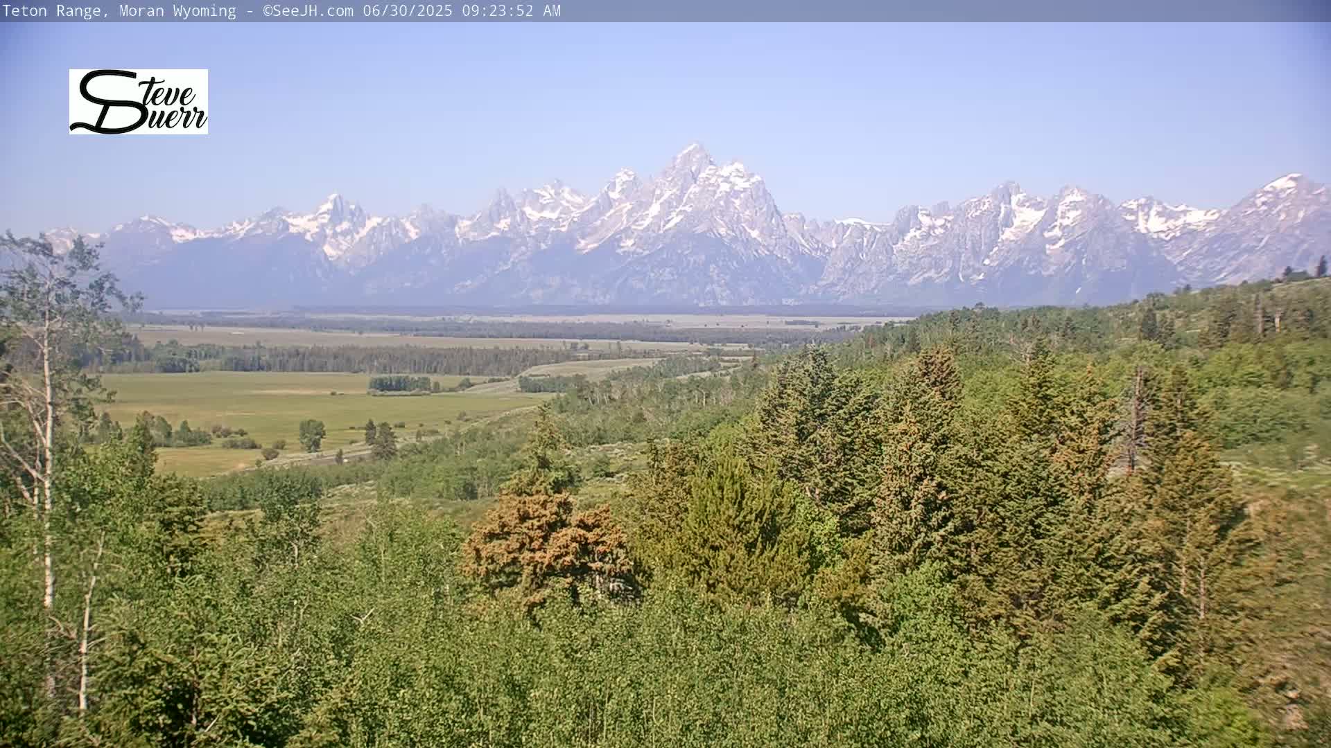 Buffalo Valley & Teton Mountain Range Live Cam - Moran, Teton County, Wyoming, USA